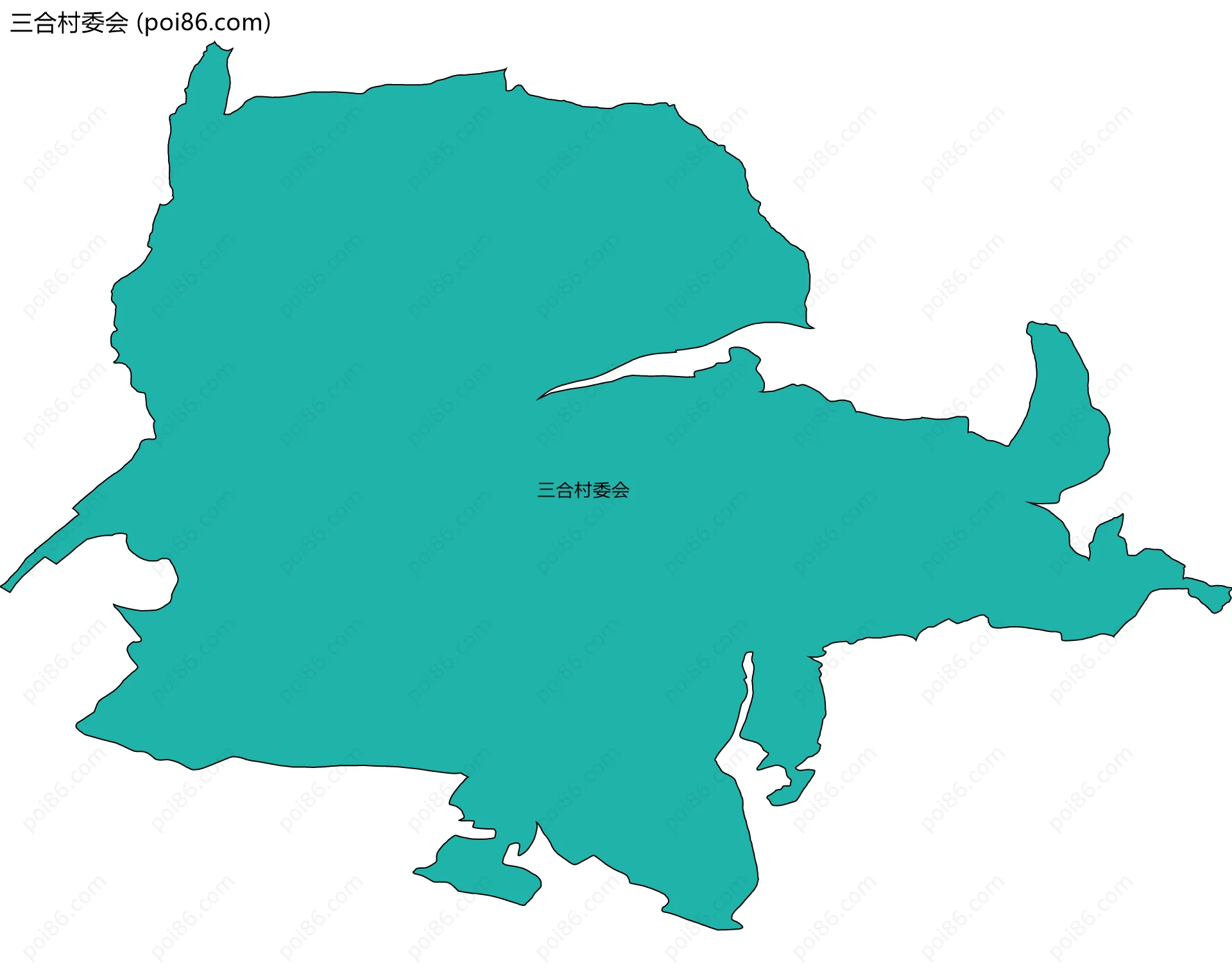 三合村委会边界地图