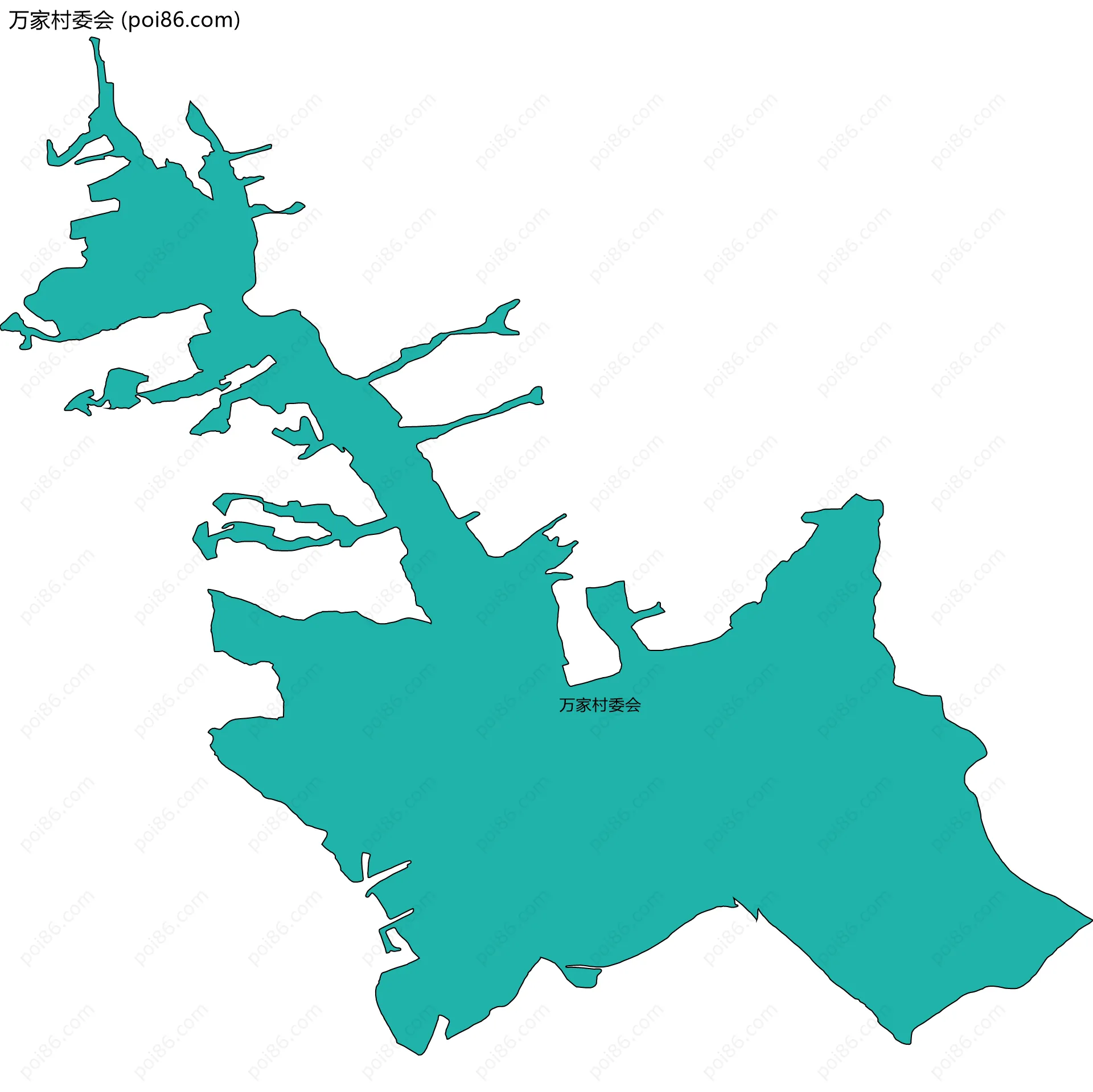 万家村委会边界地图