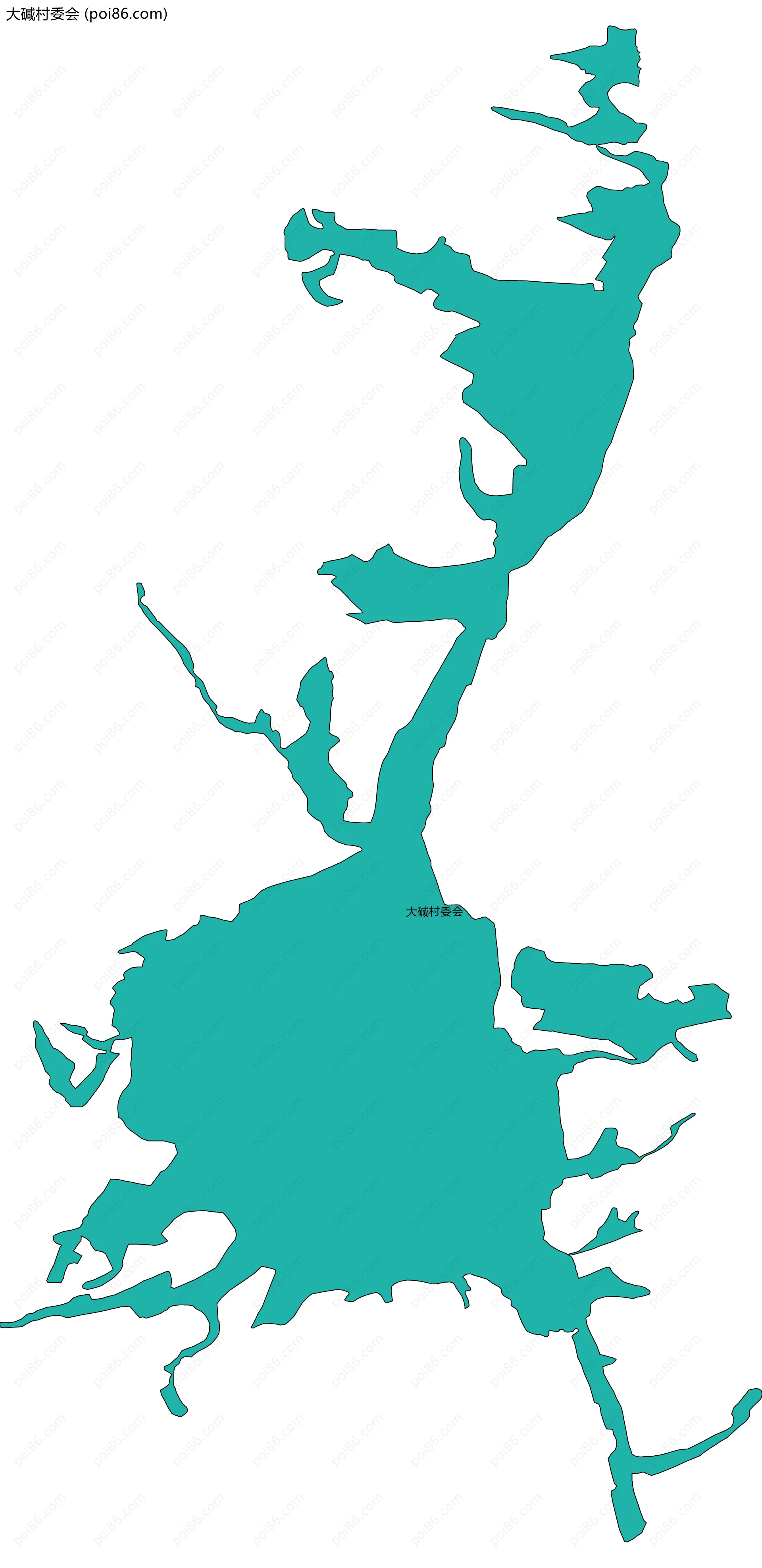 大碱村委会边界地图