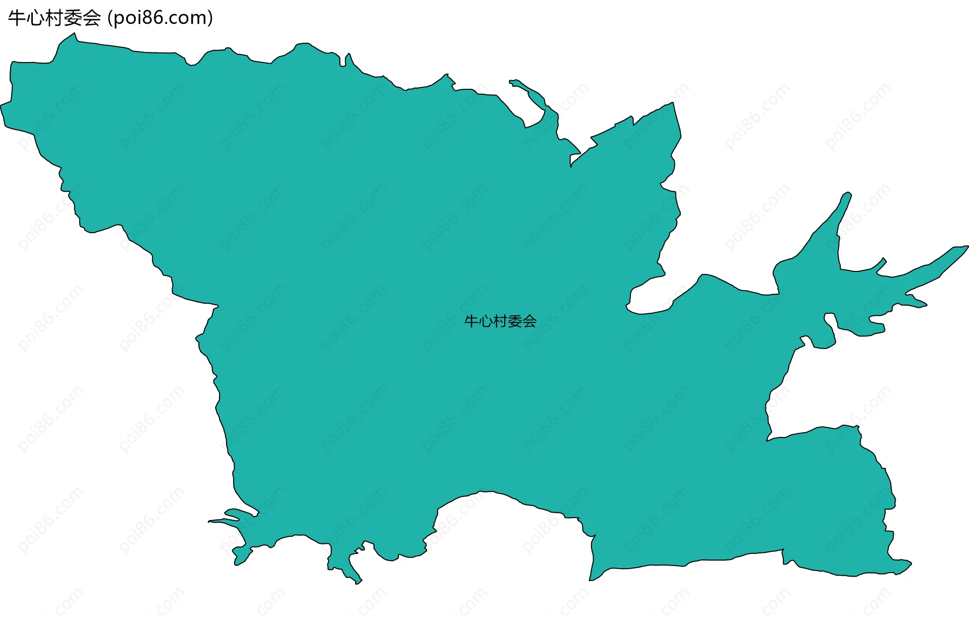 牛心村委会边界地图