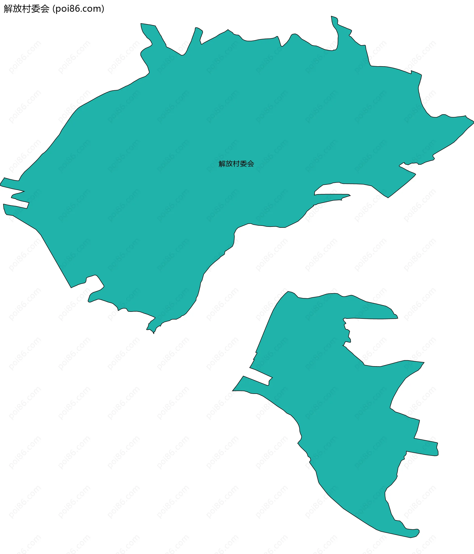 解放村委会边界地图