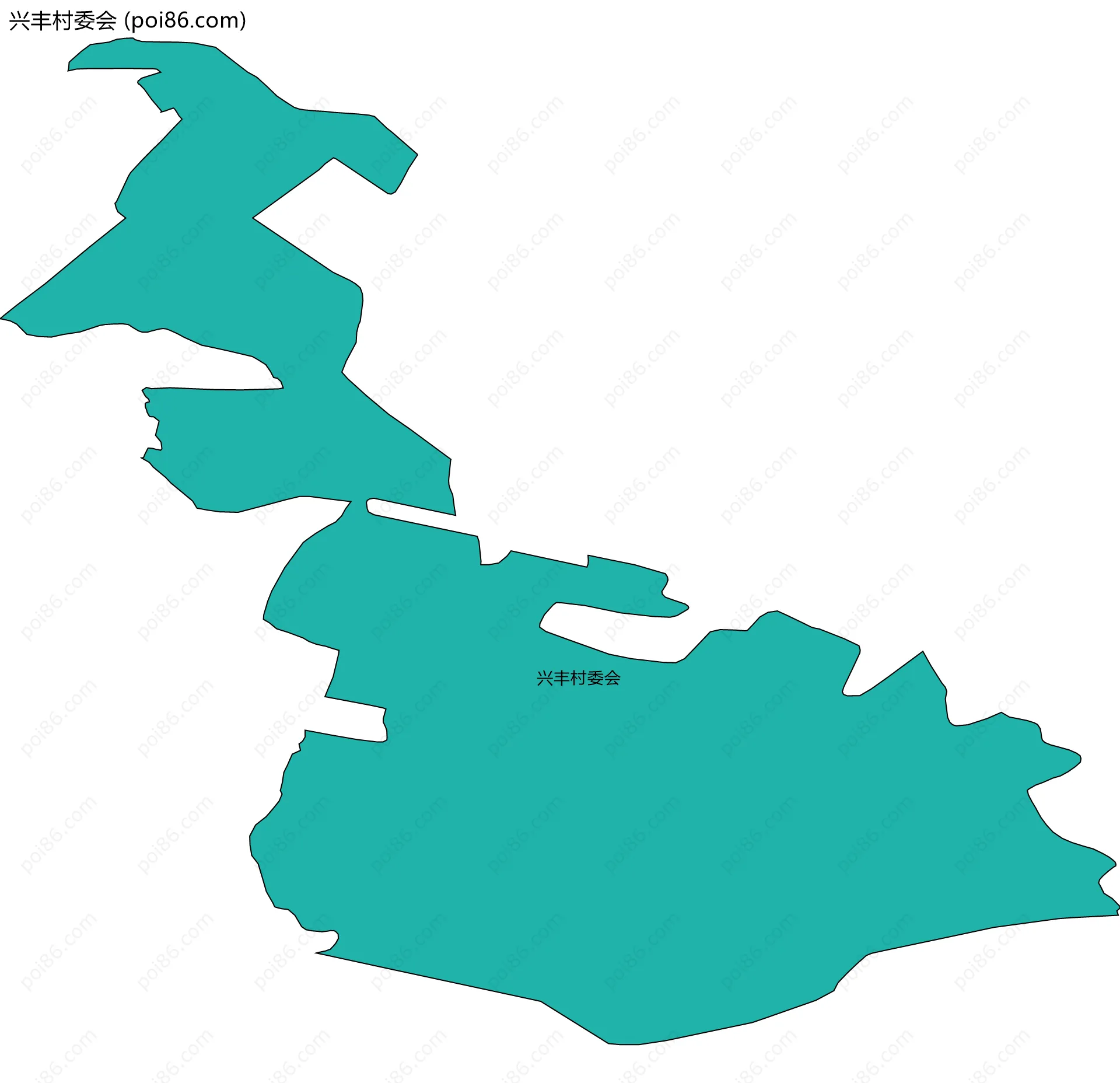 兴丰村委会边界地图