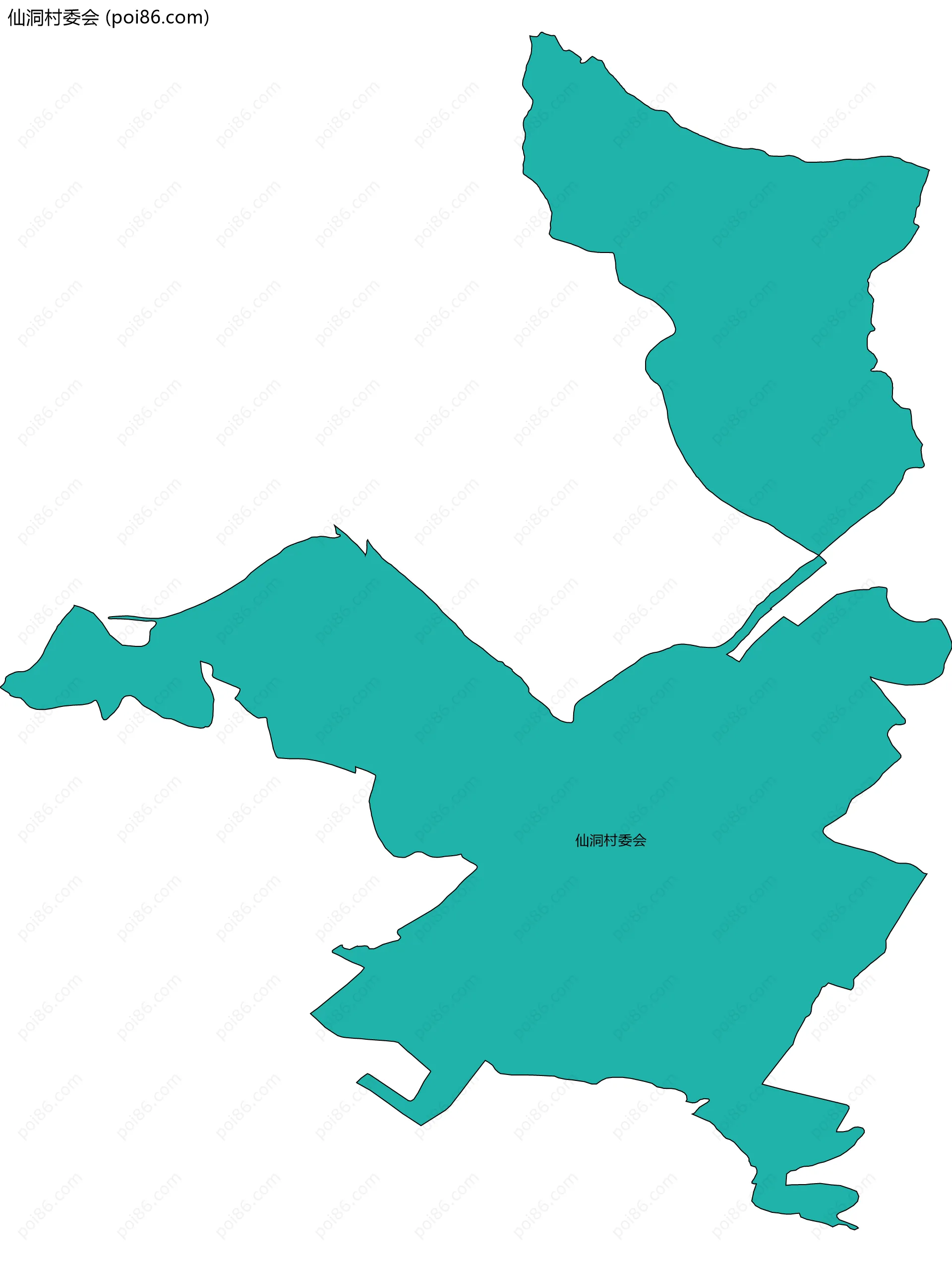 仙洞村委会边界地图