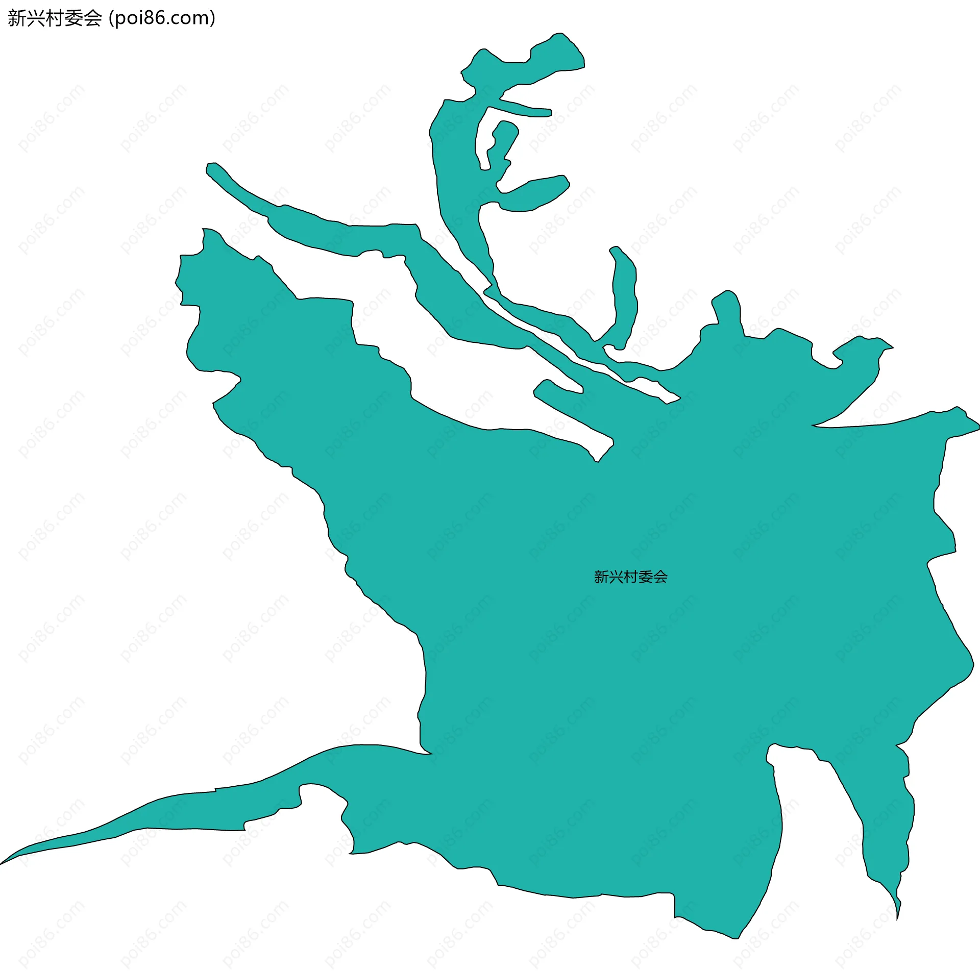 新兴村委会边界地图