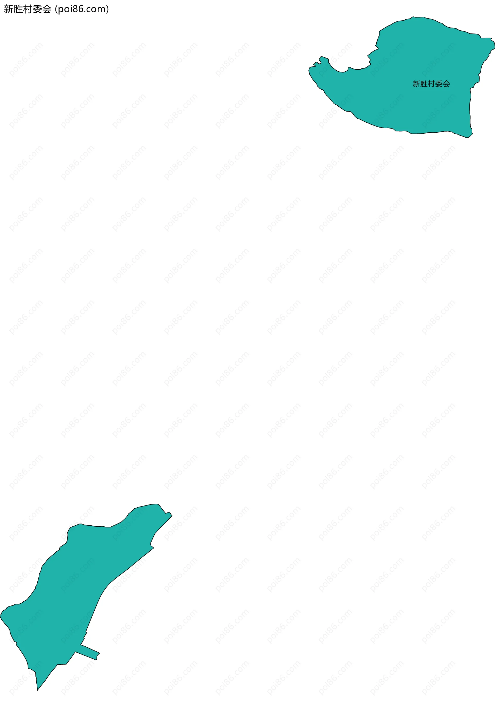 新胜村委会边界地图