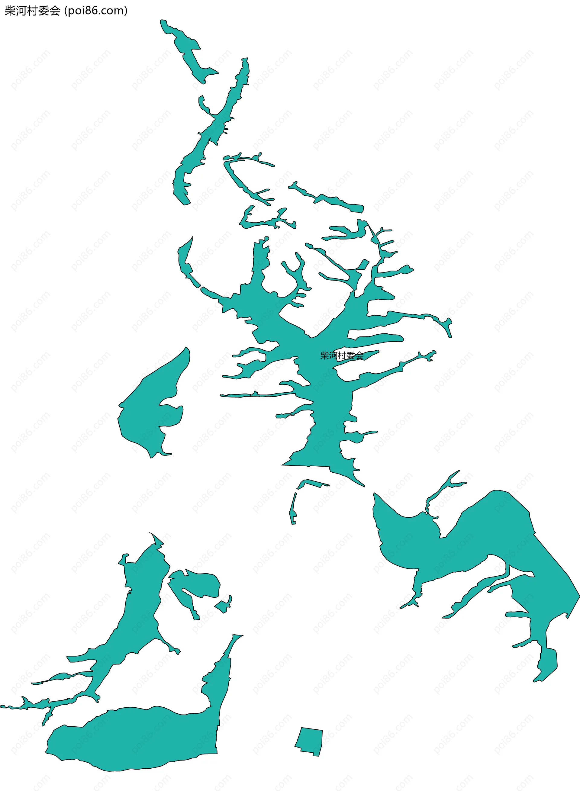 柴河村委会边界地图