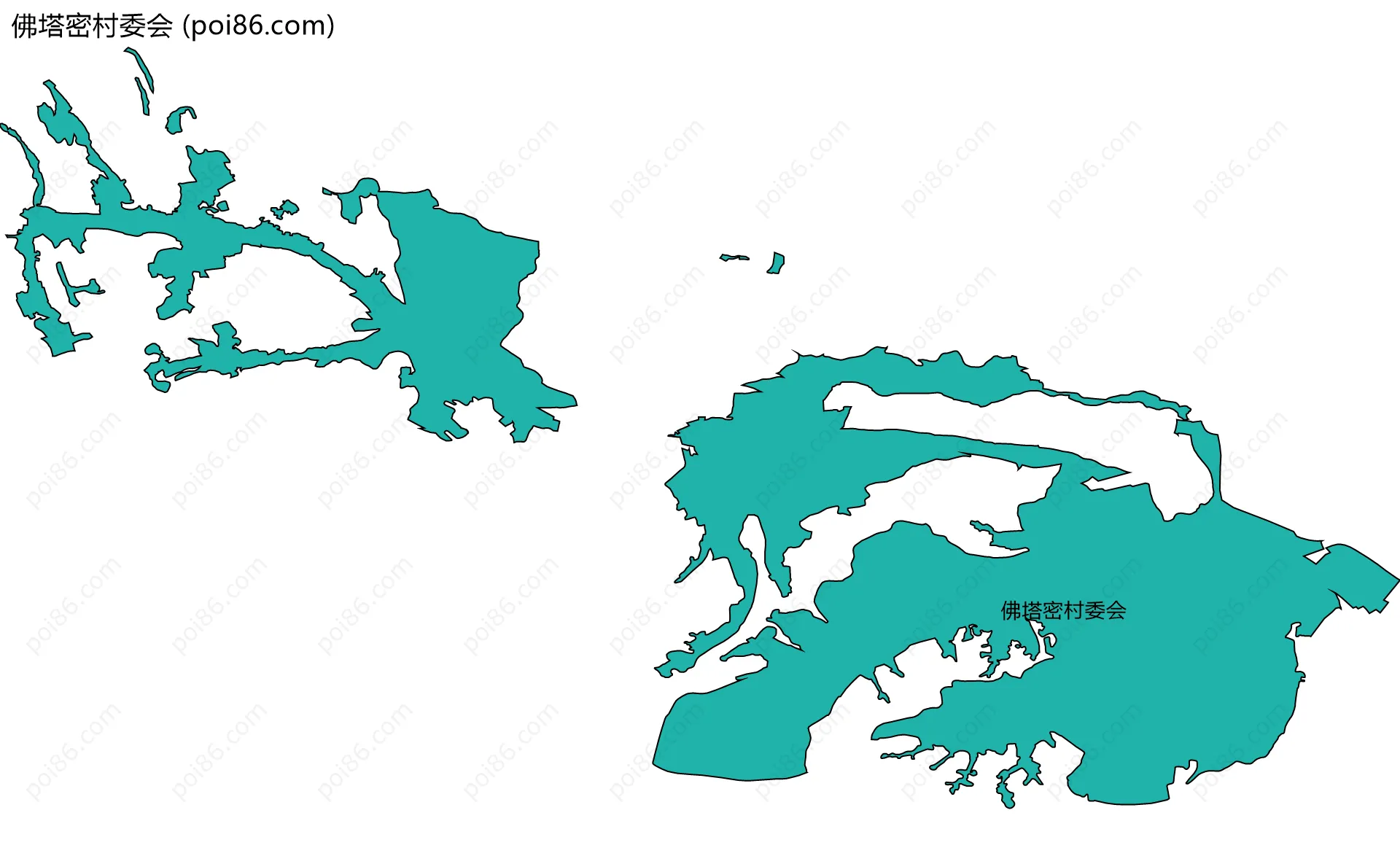 佛塔密村委会边界地图