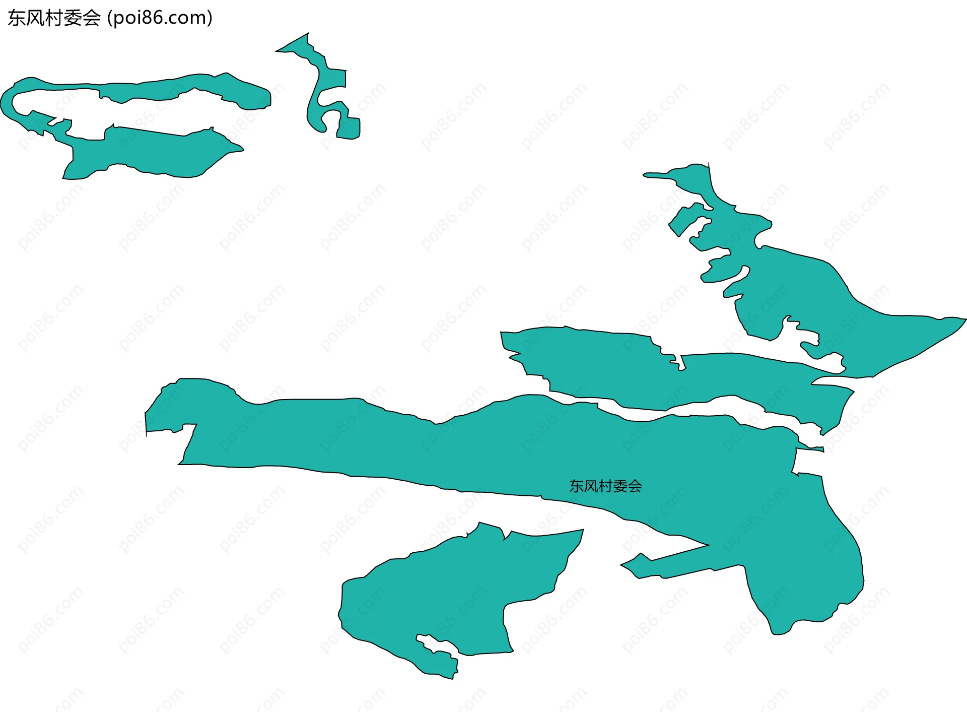 东风村委会边界地图