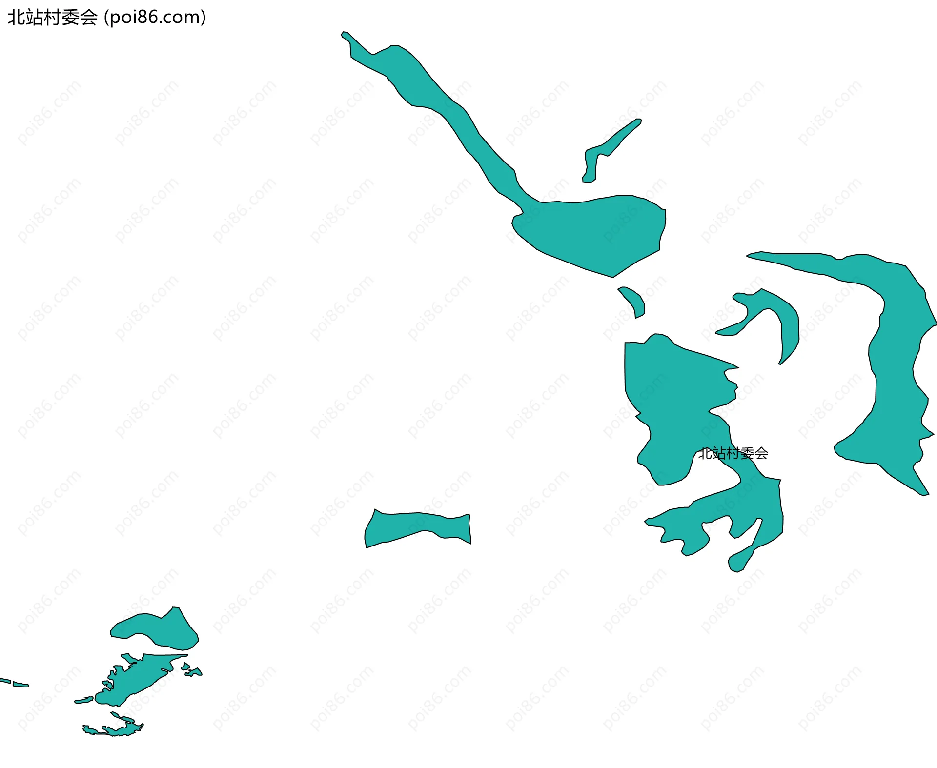 北站村委会边界地图