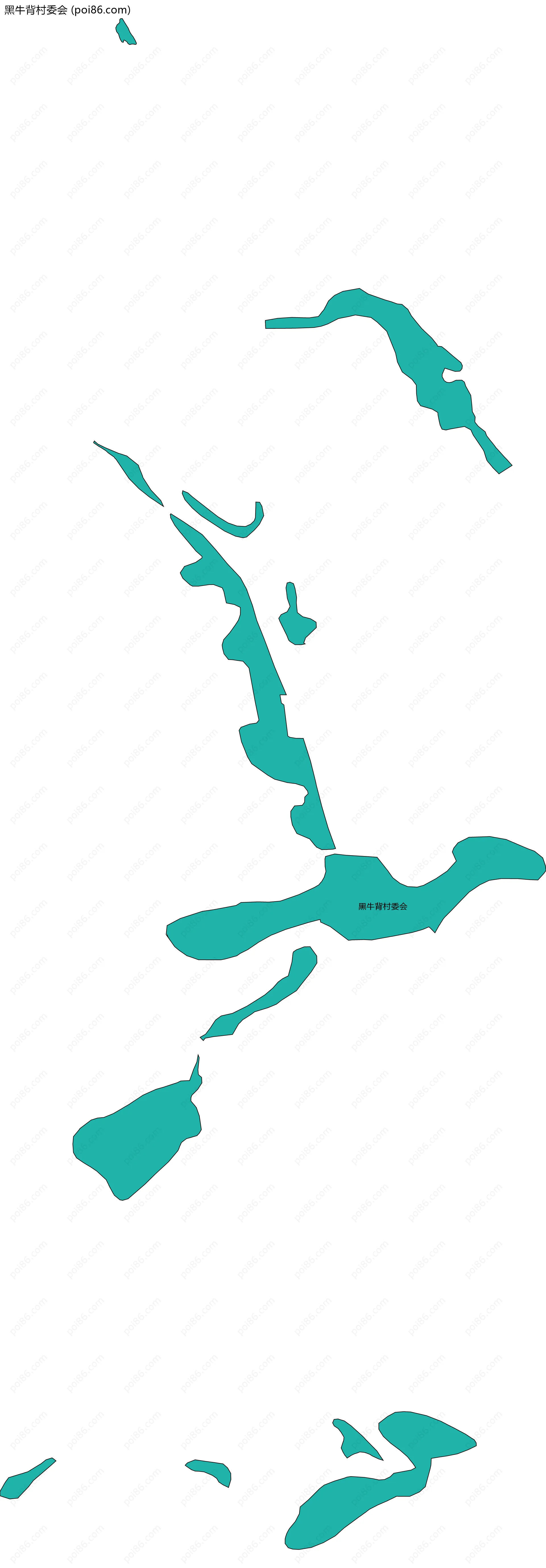 黑牛背村委会边界地图