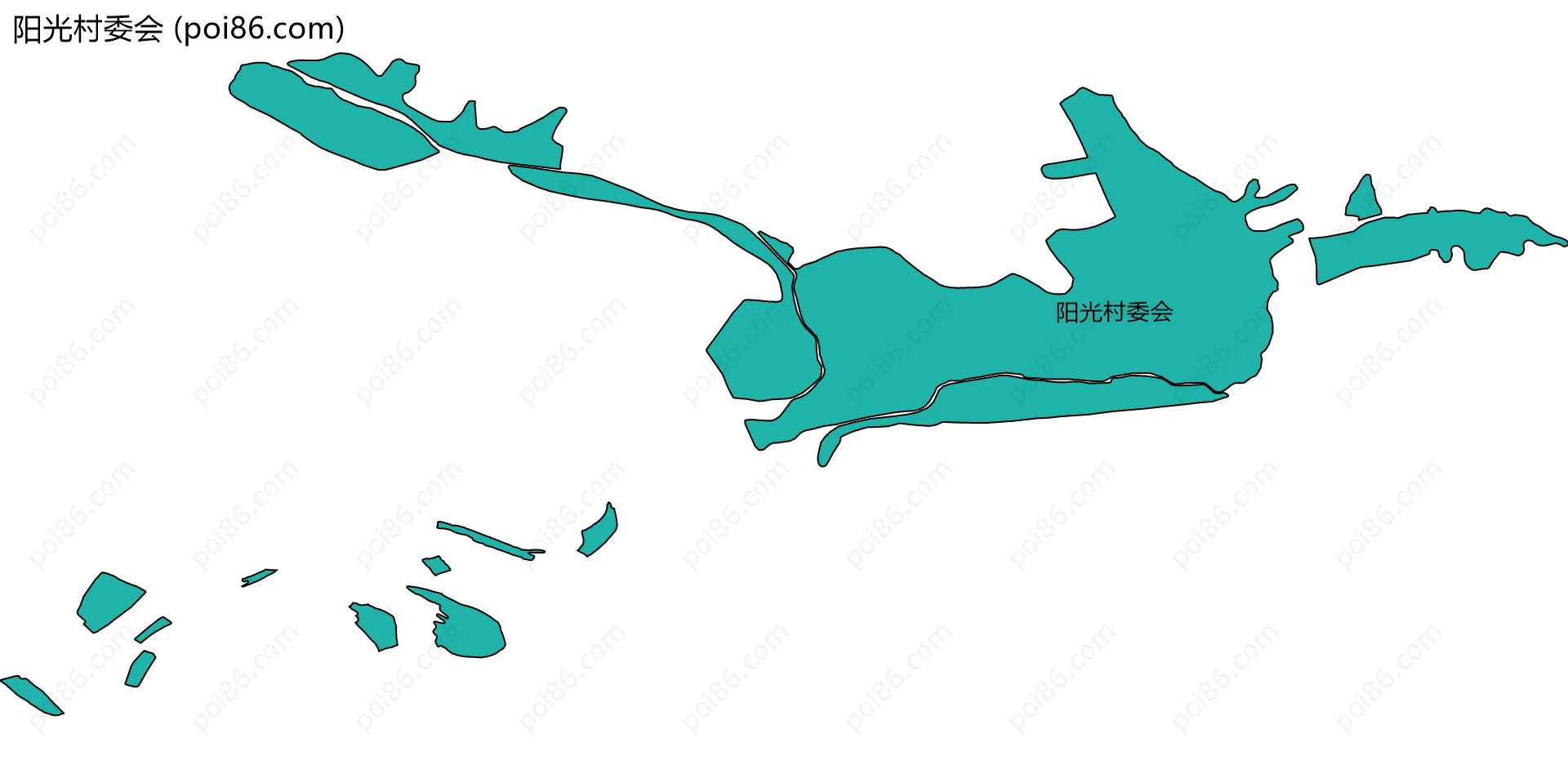 阳光村委会边界地图