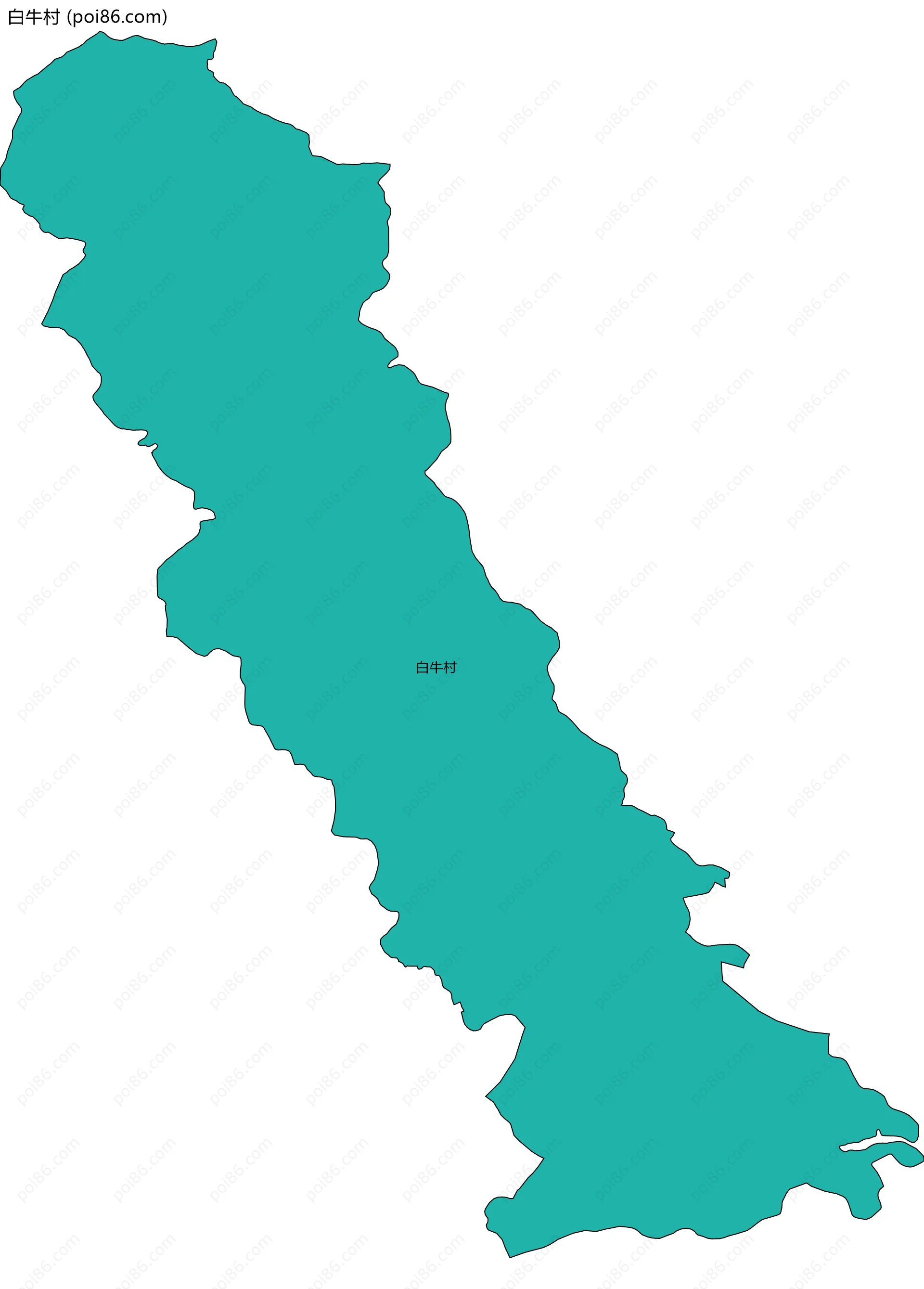 白牛村边界地图