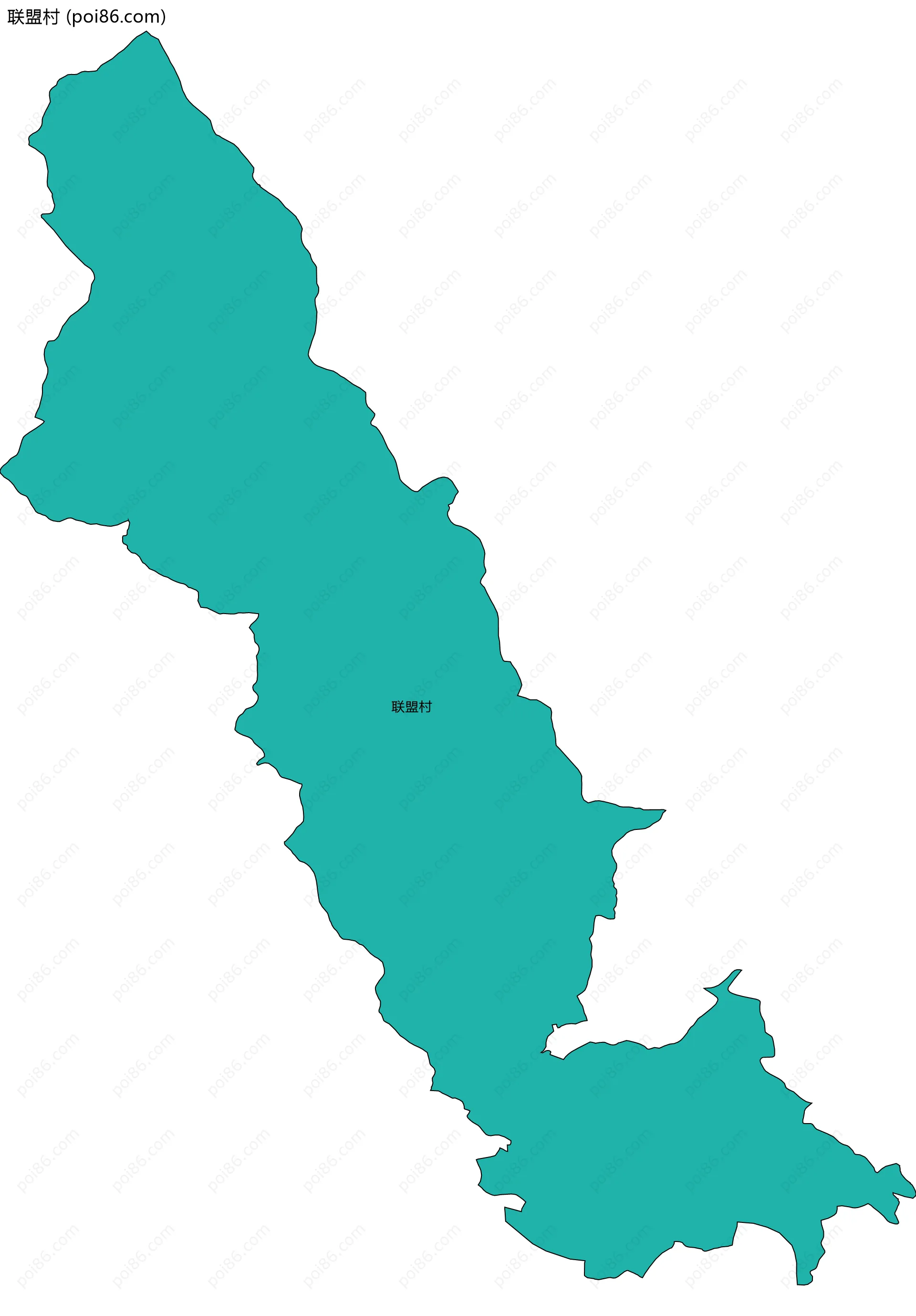 联盟村边界地图