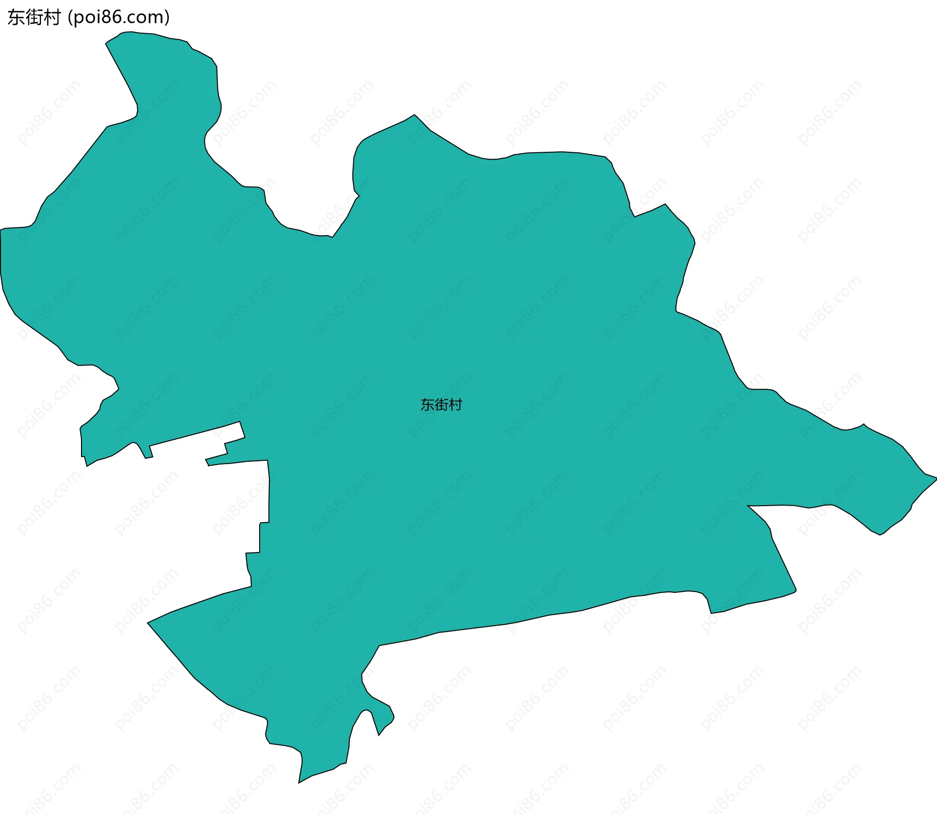 东街村边界地图