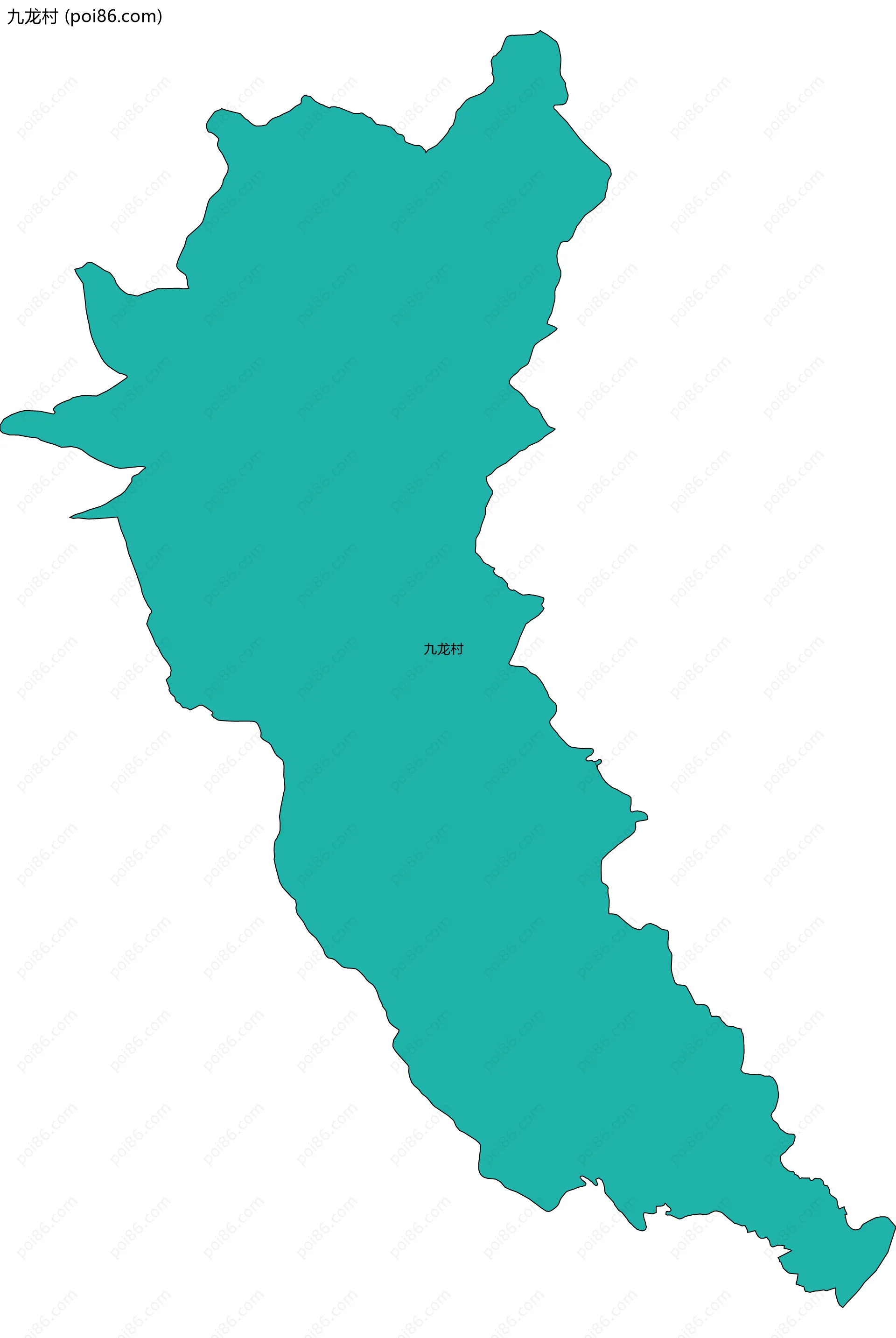 九龙村边界地图