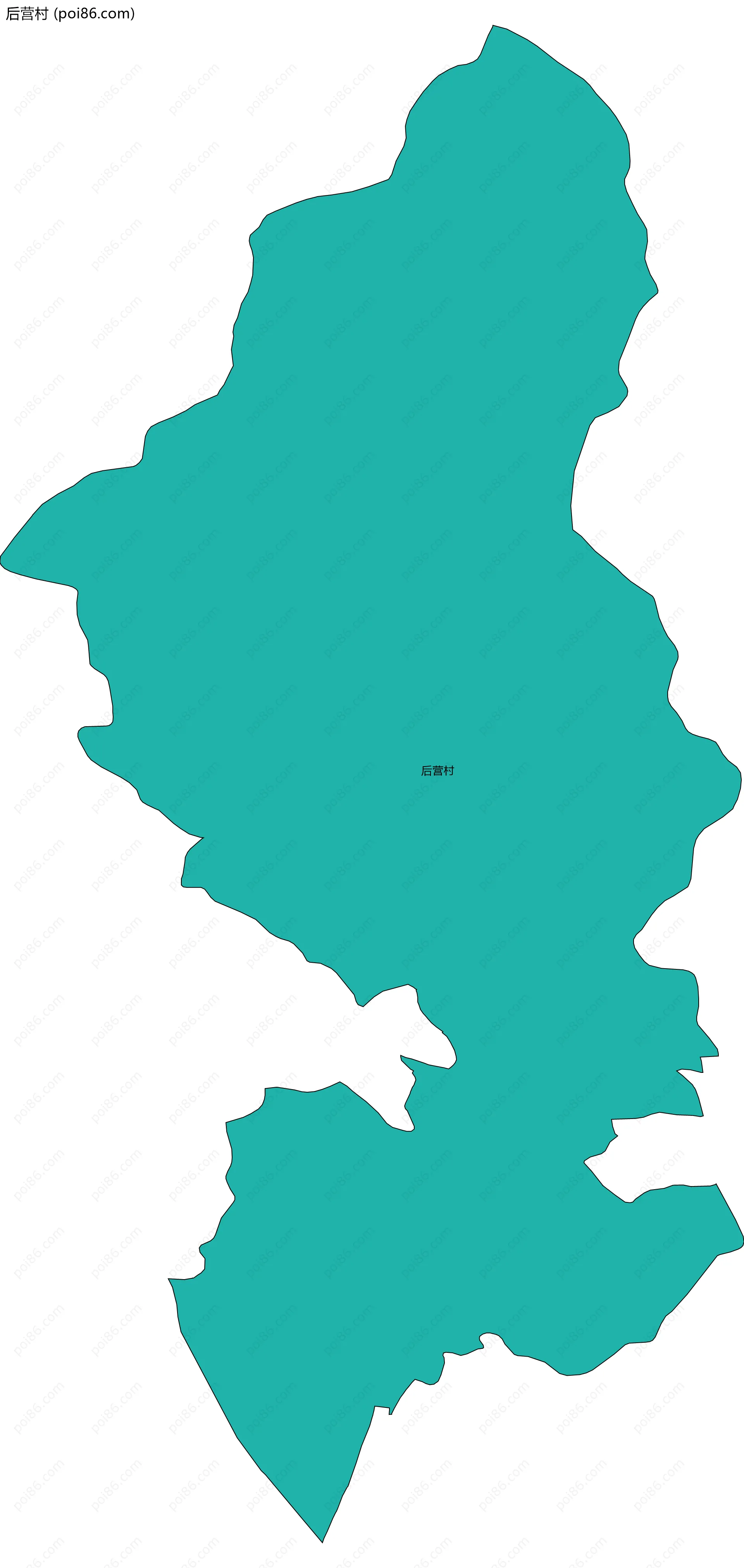 后营村边界地图