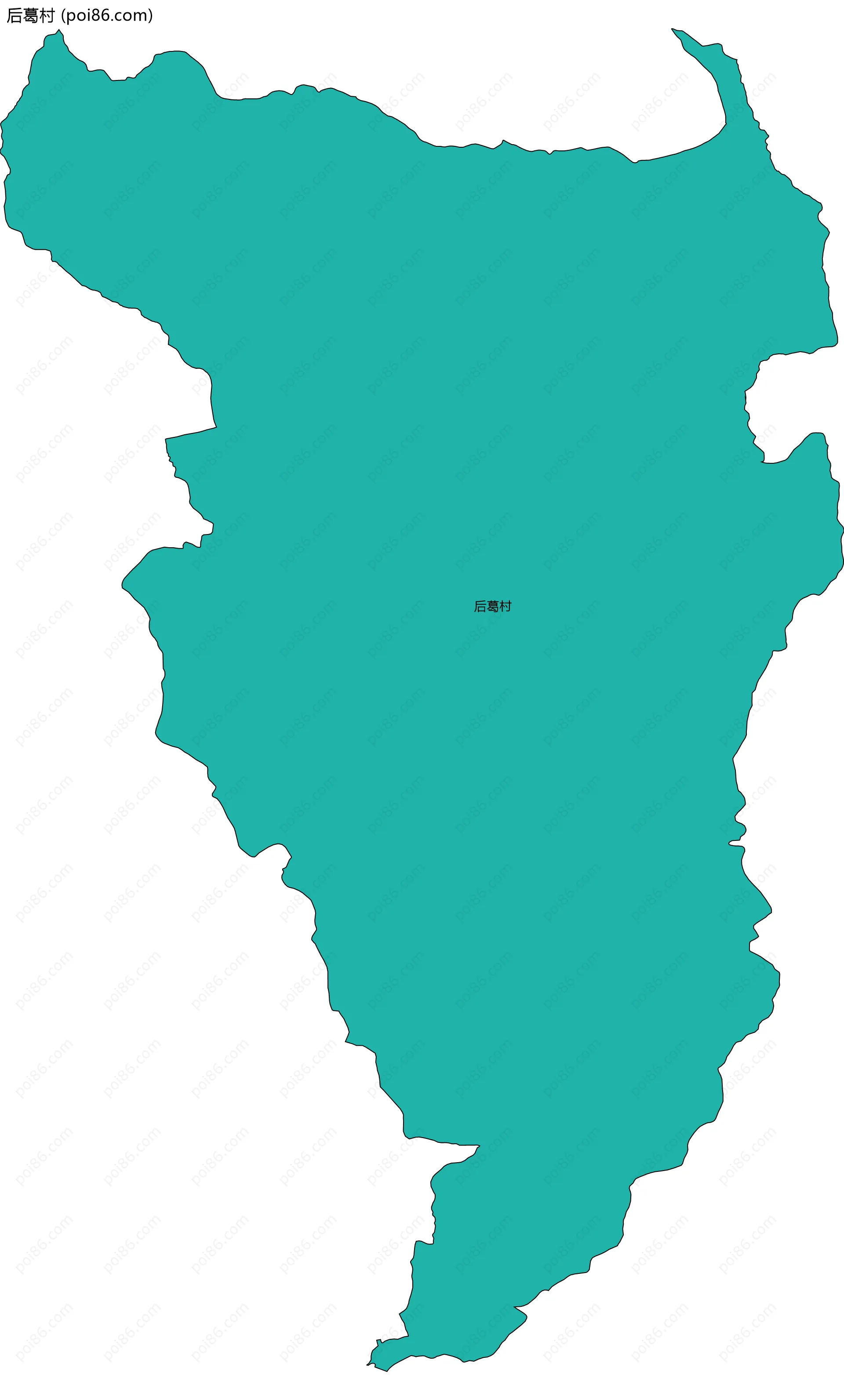 后葛村边界地图