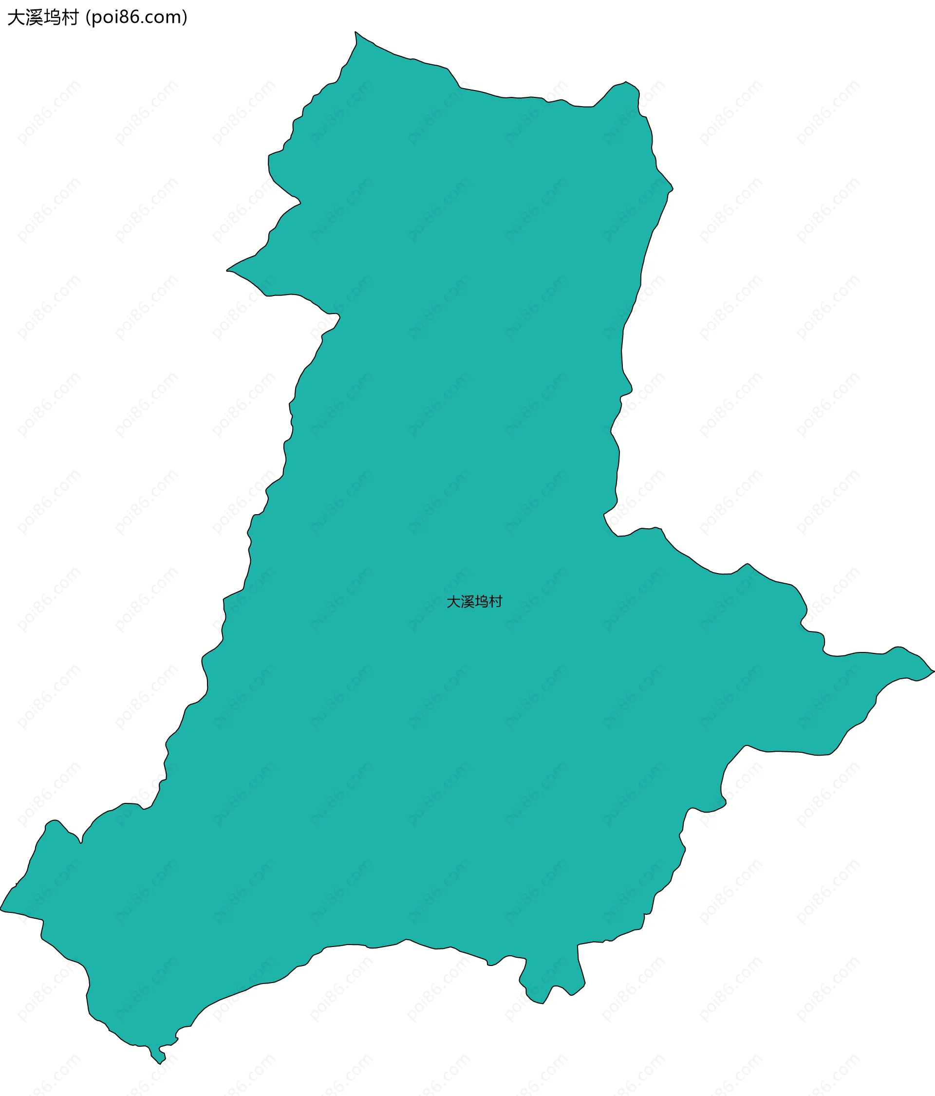 大溪坞村边界地图