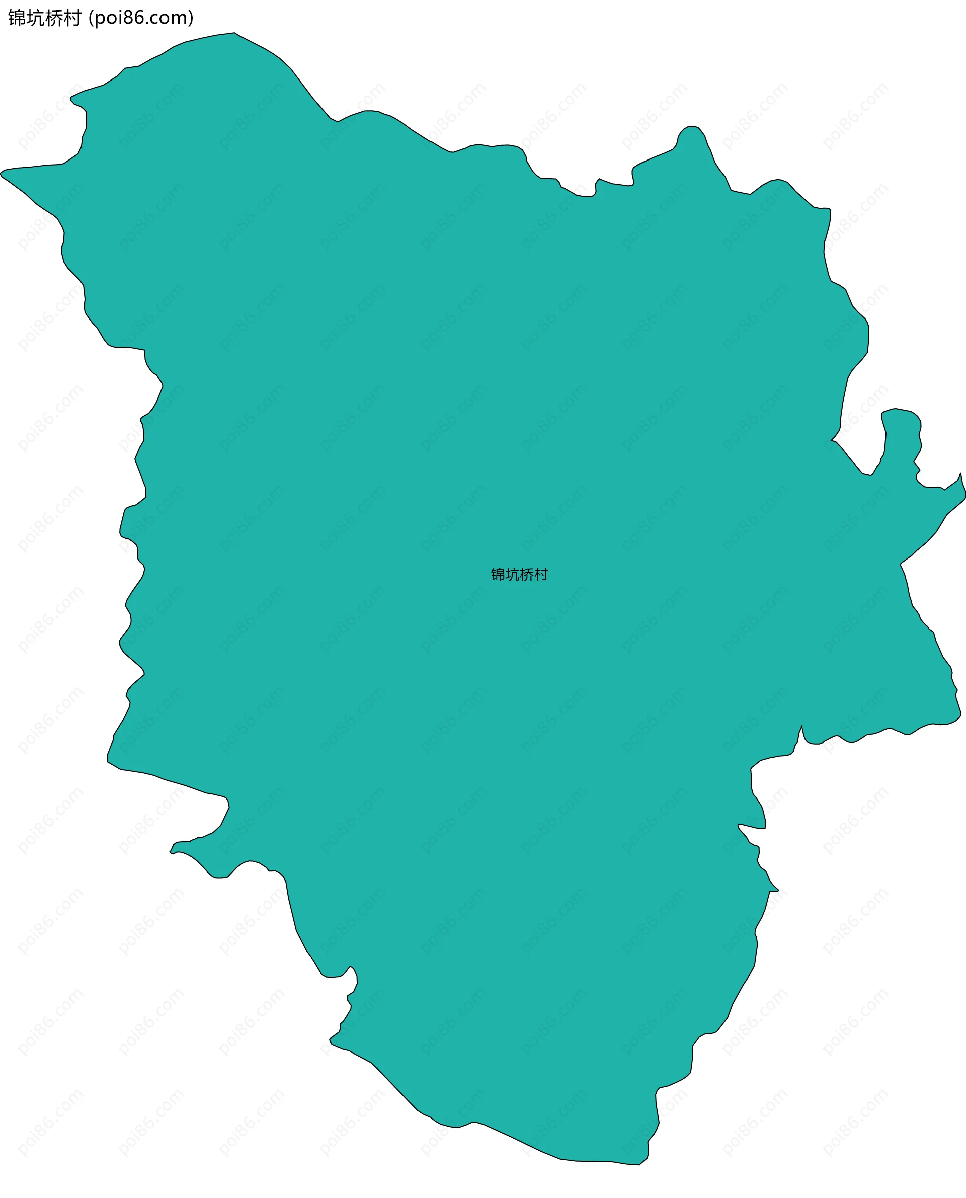 锦坑桥村边界地图