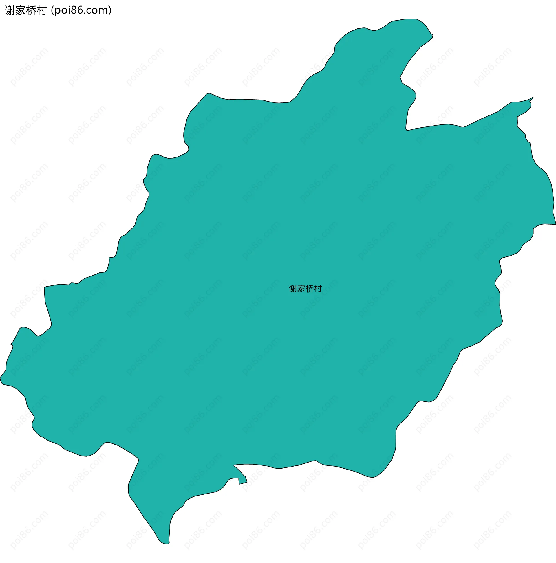 谢家桥村边界地图