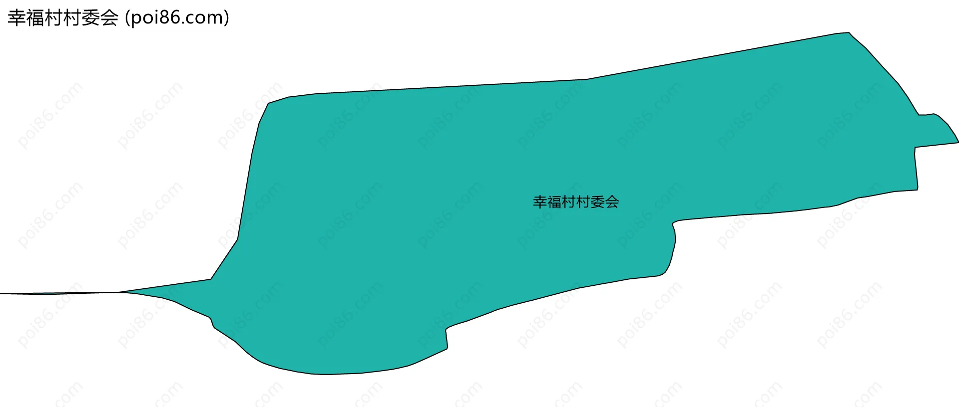 幸福村村委会边界地图