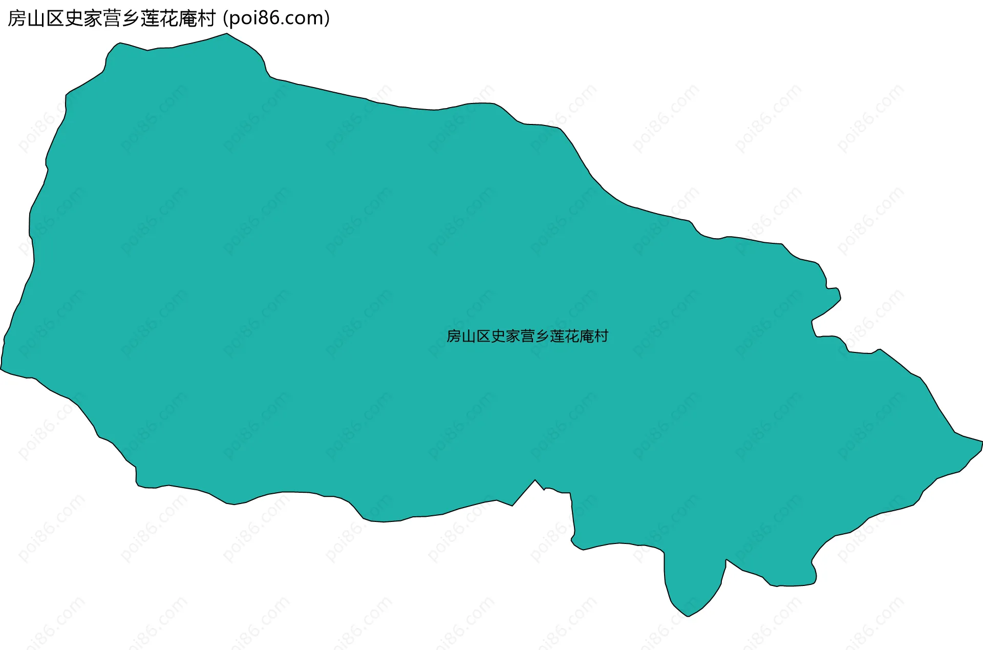 房山区史家营乡莲花庵村边界地图