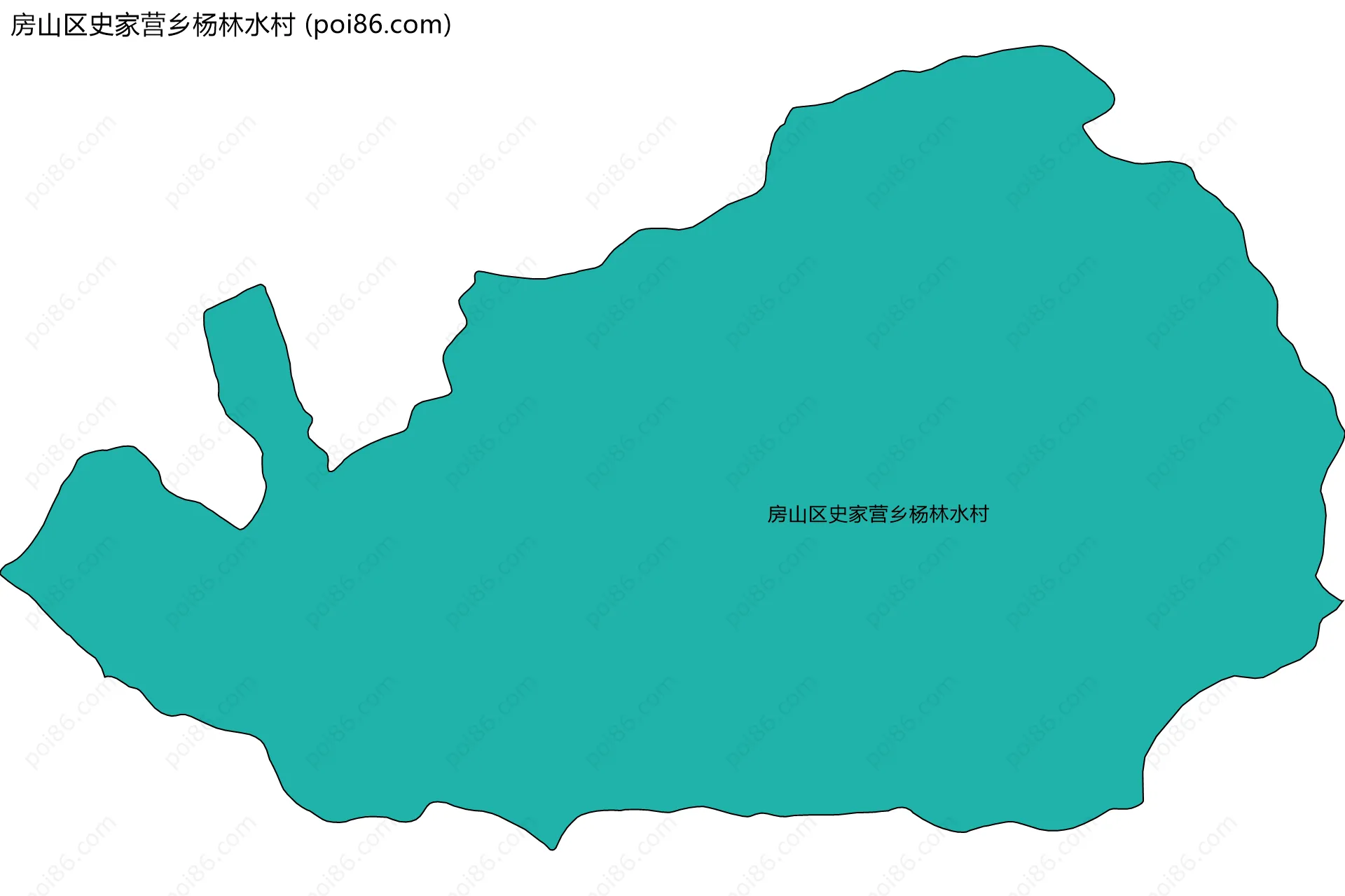 房山区史家营乡杨林水村边界地图