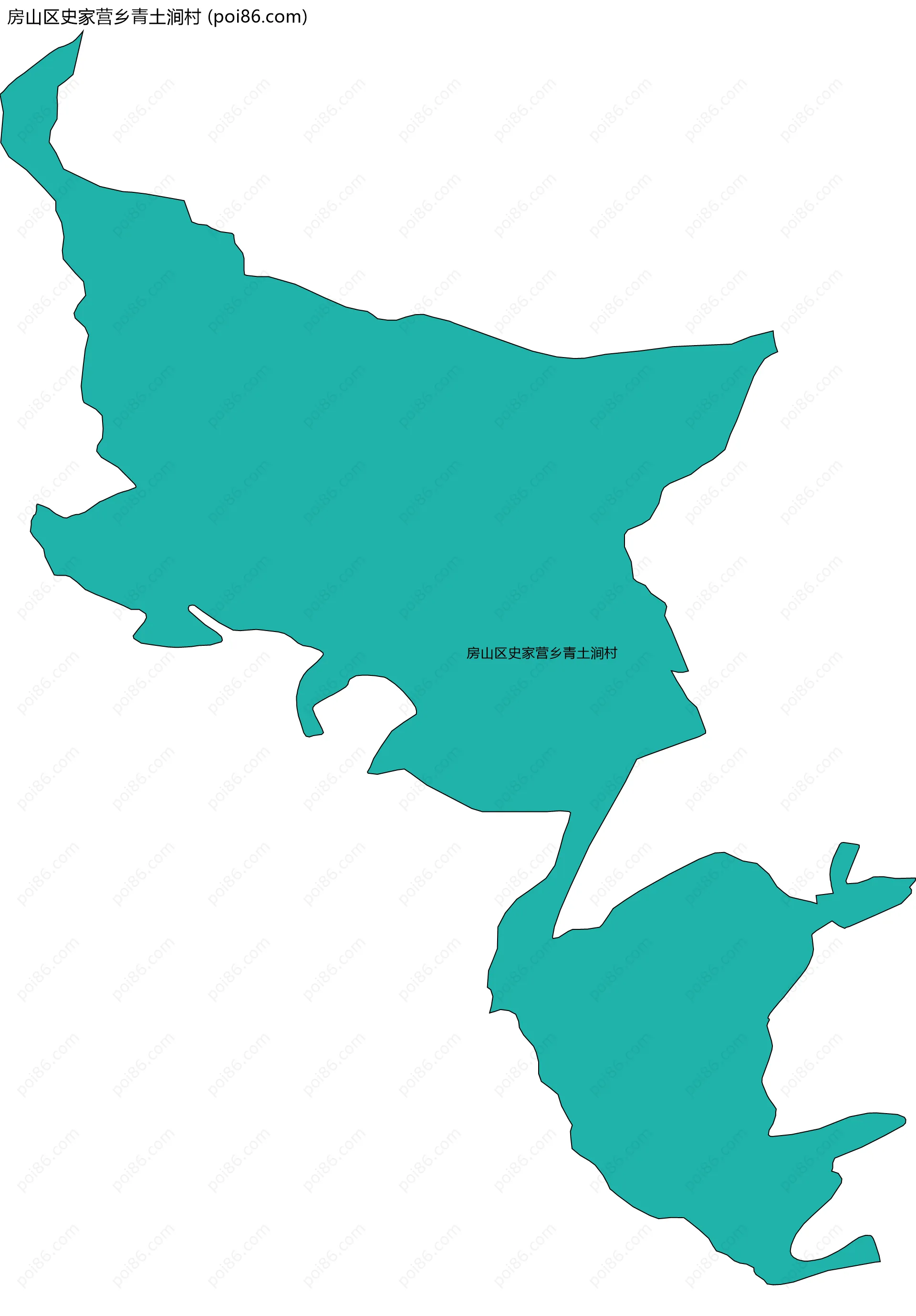 房山区史家营乡青土涧村边界地图