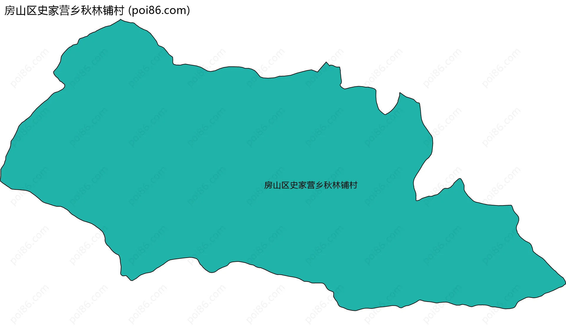 房山区史家营乡秋林铺村边界地图