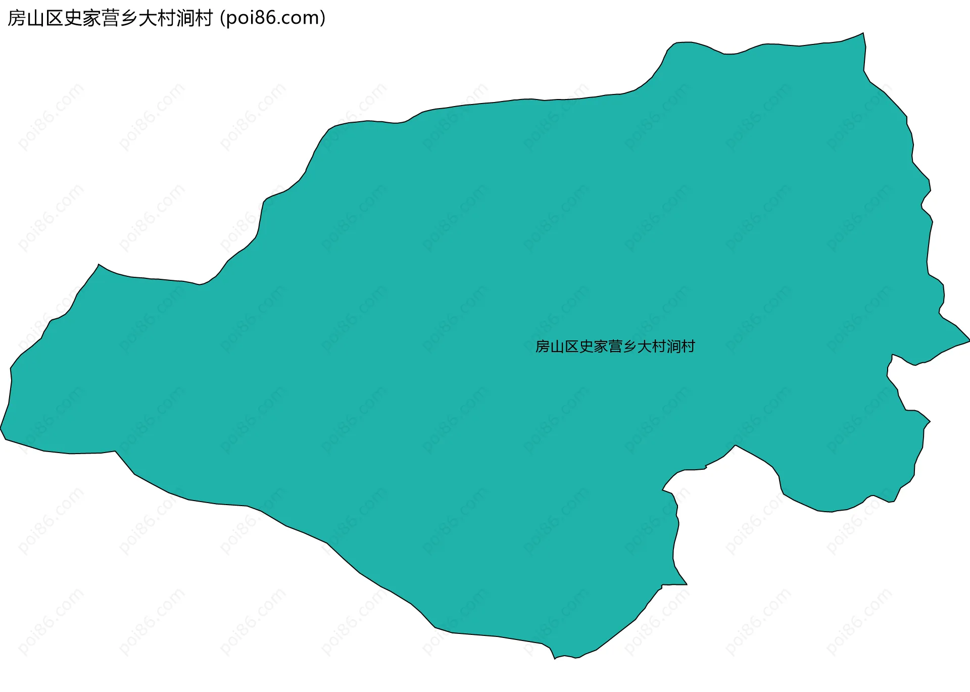 房山区史家营乡大村涧村边界地图