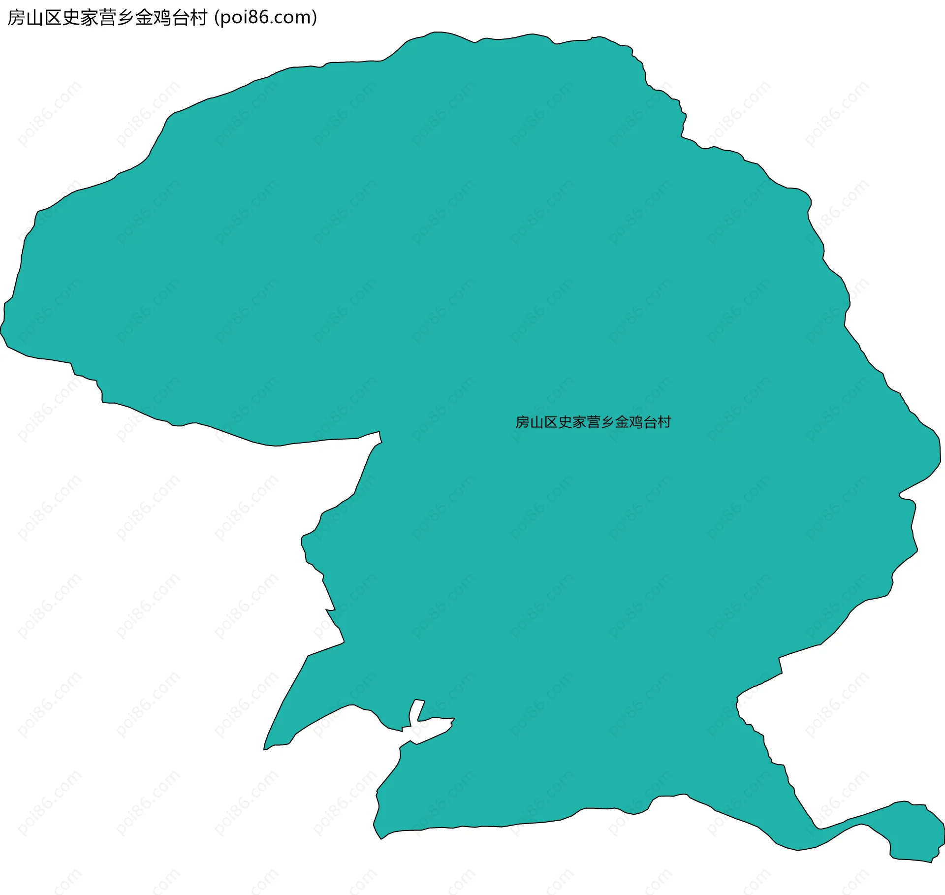 房山区史家营乡金鸡台村边界地图