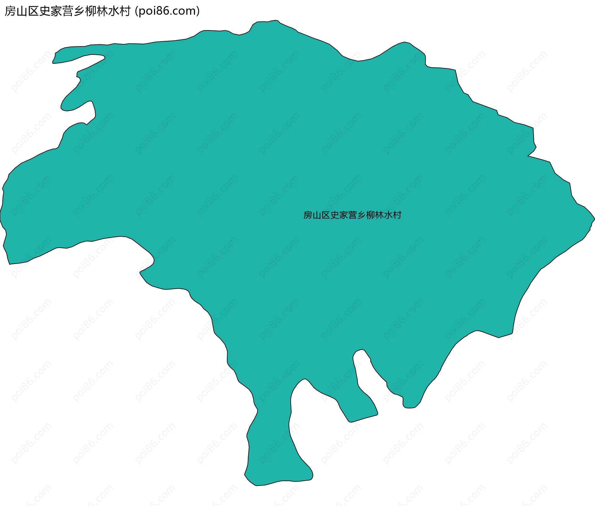 房山区史家营乡柳林水村边界地图