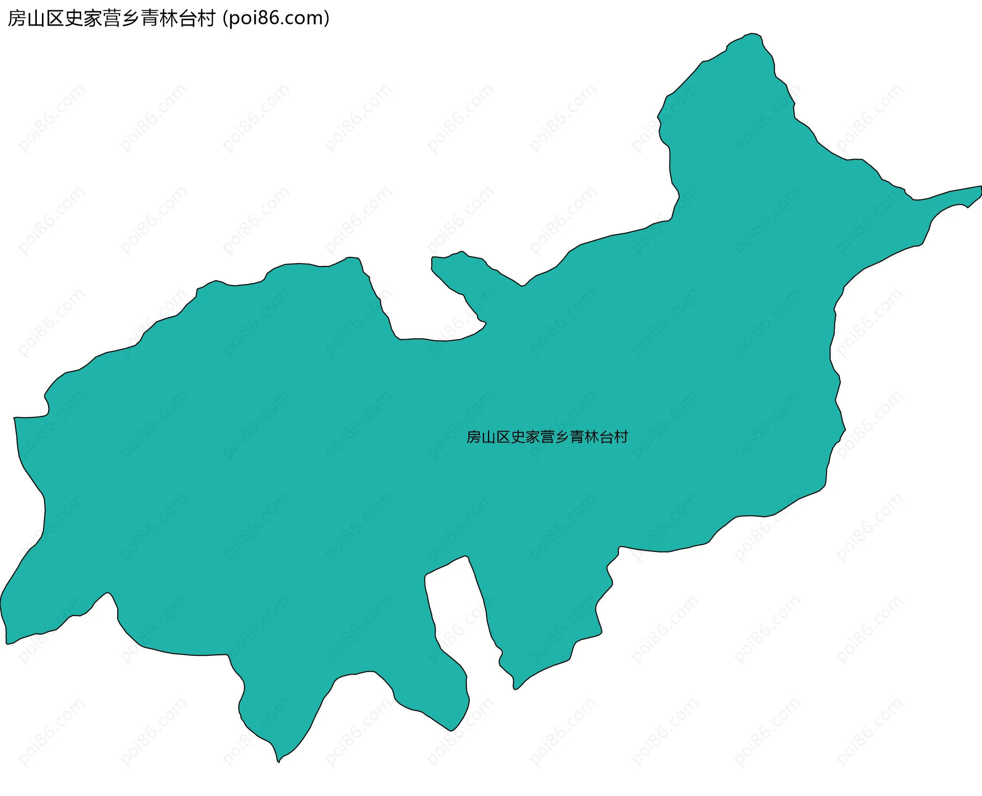 房山区史家营乡青林台村边界地图