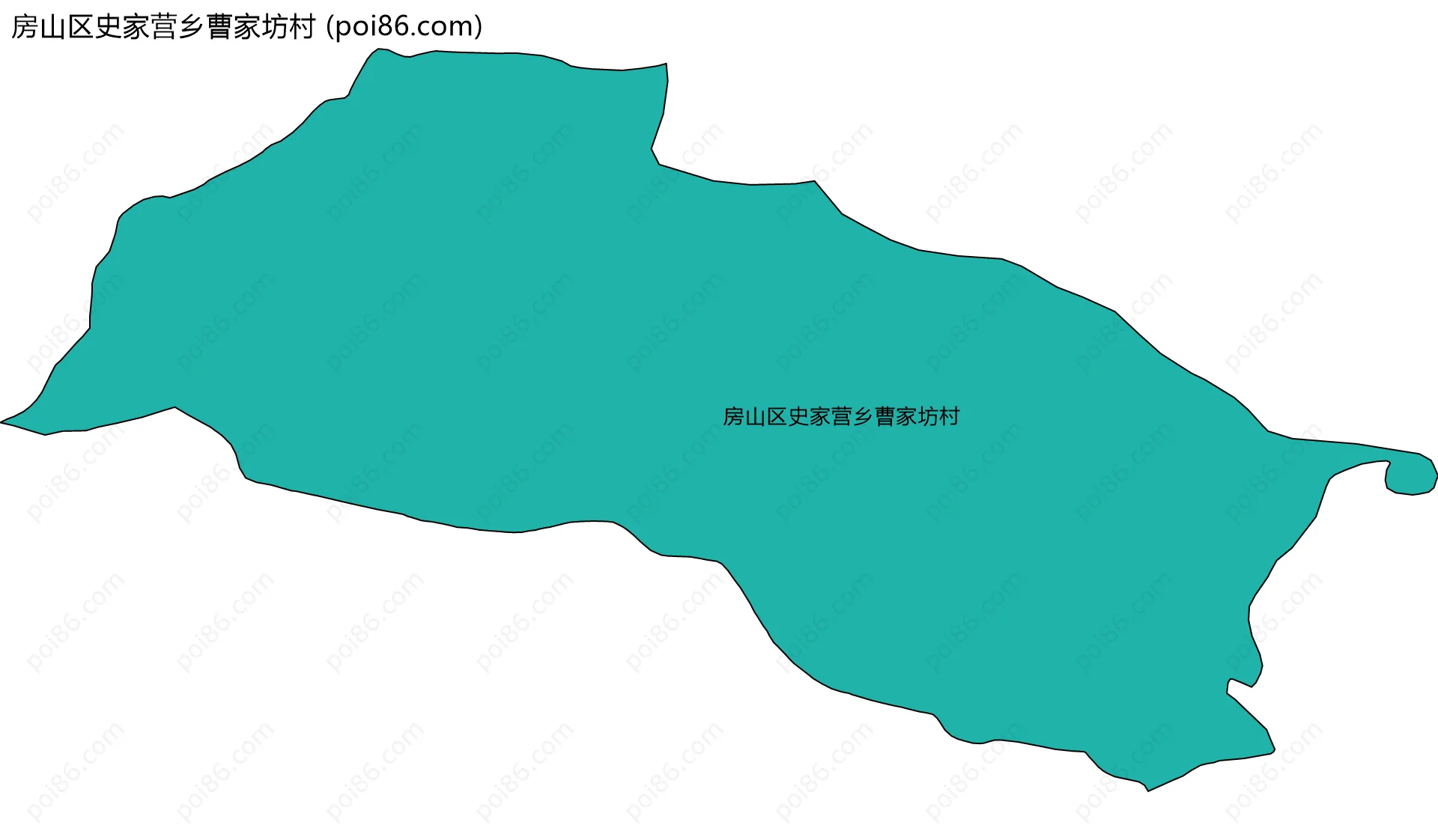 房山区史家营乡曹家坊村边界地图