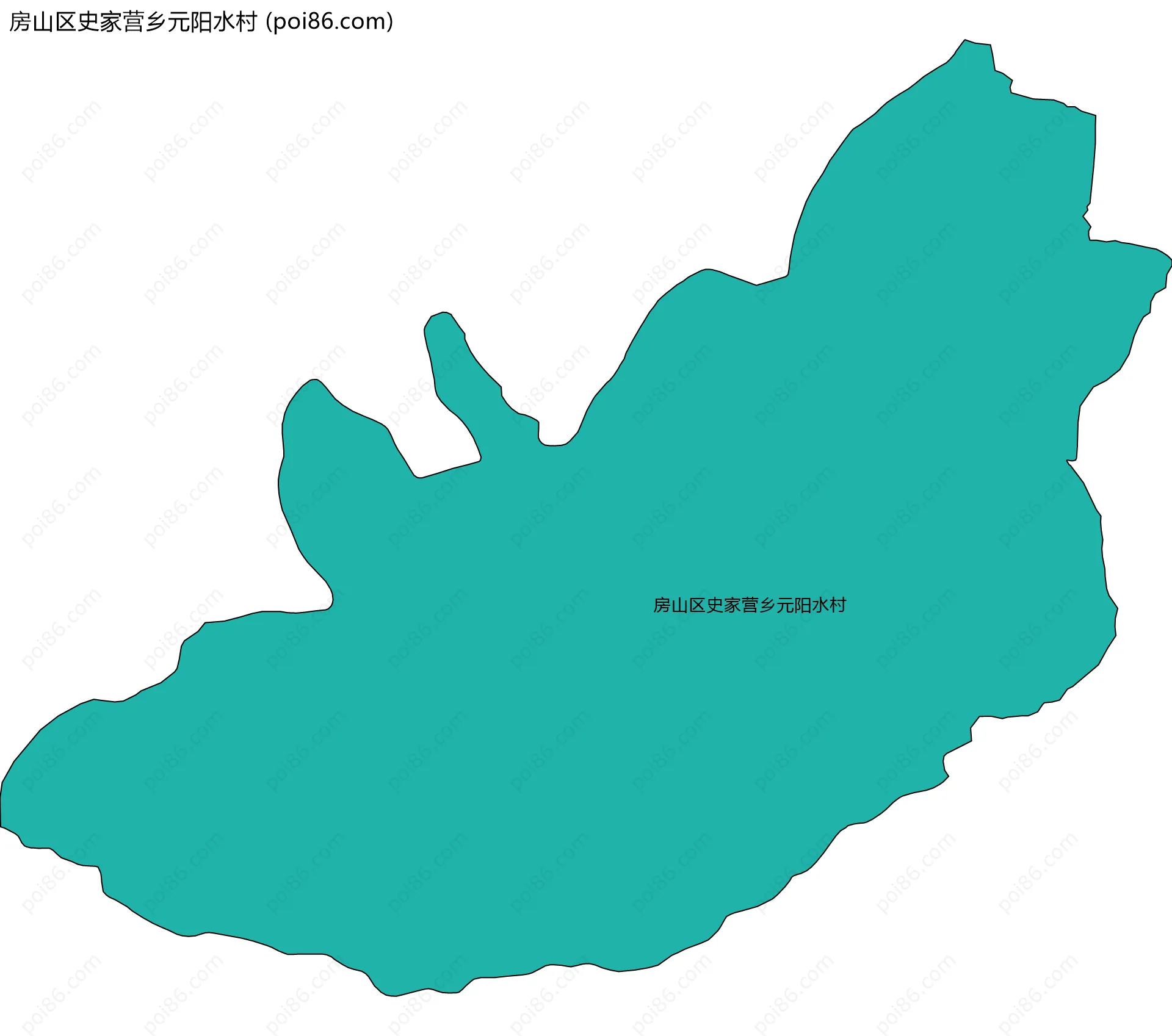 房山区史家营乡元阳水村边界地图