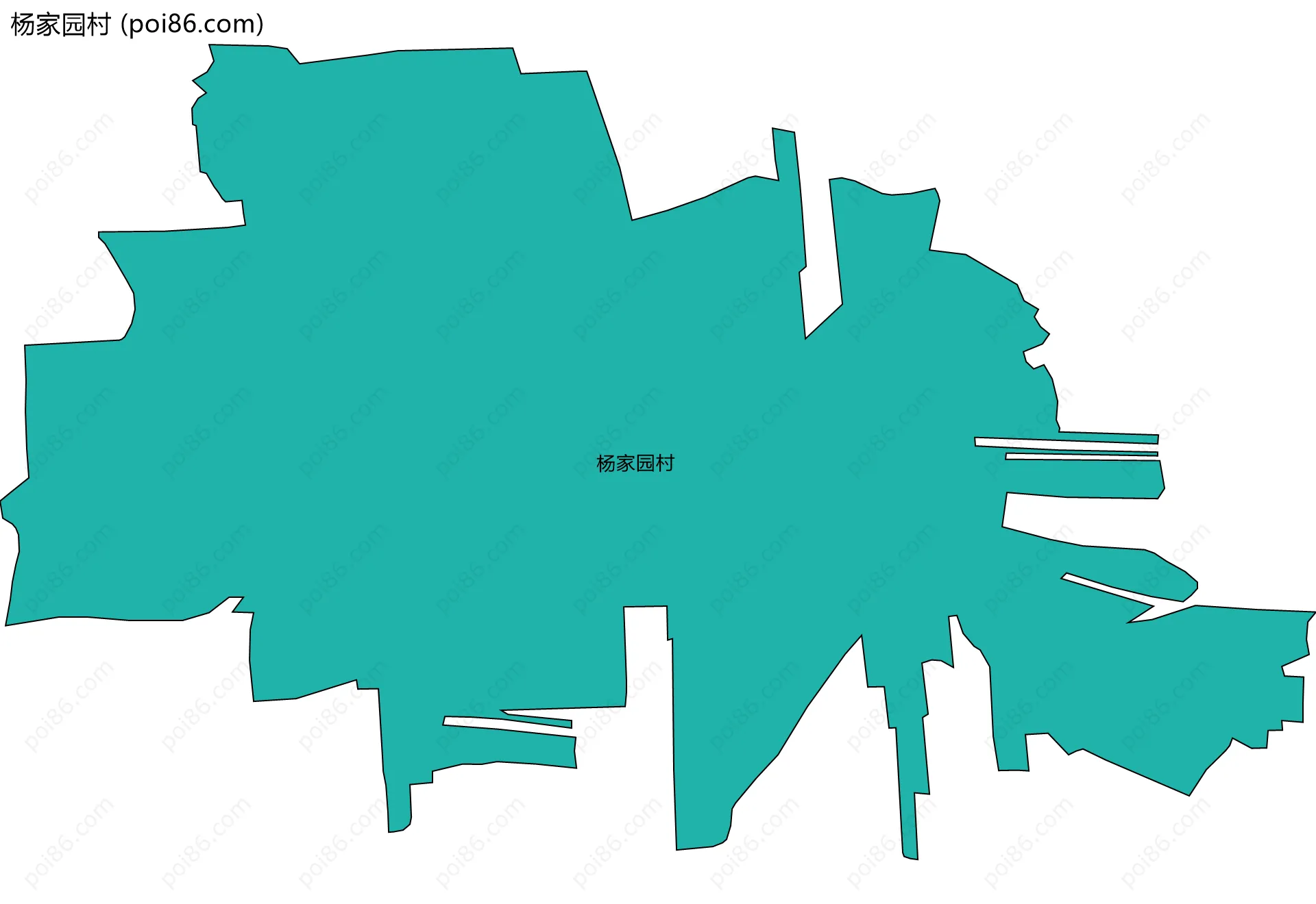 杨家园村边界地图