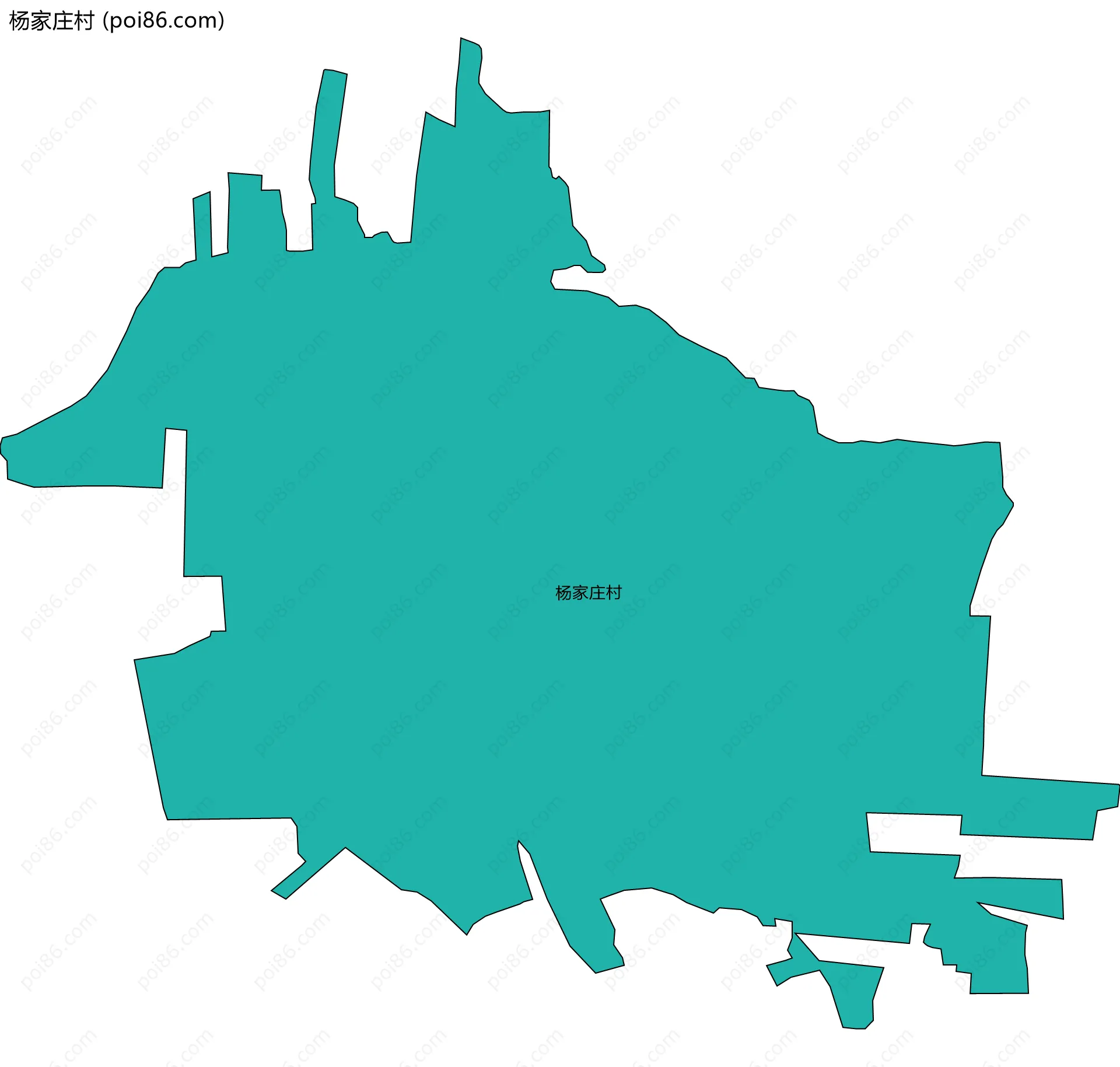 杨家庄村边界地图