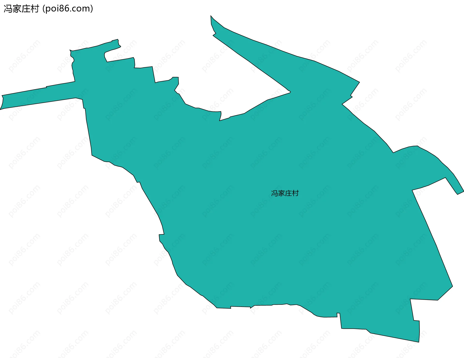 冯家庄村边界地图
