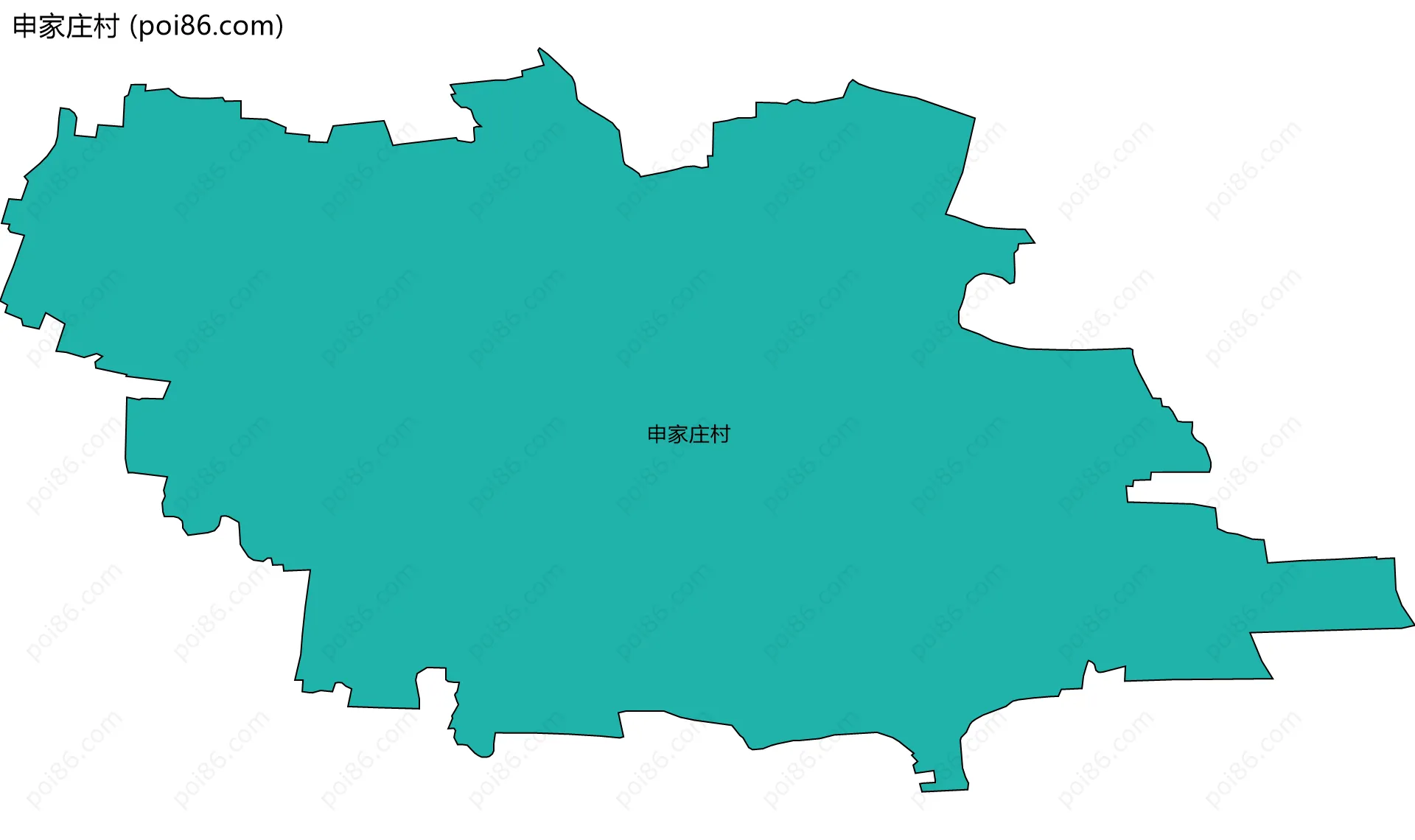 申家庄村边界地图