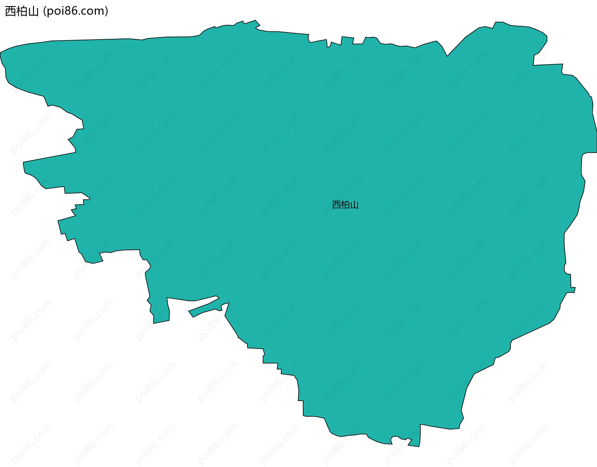 西柏山边界地图