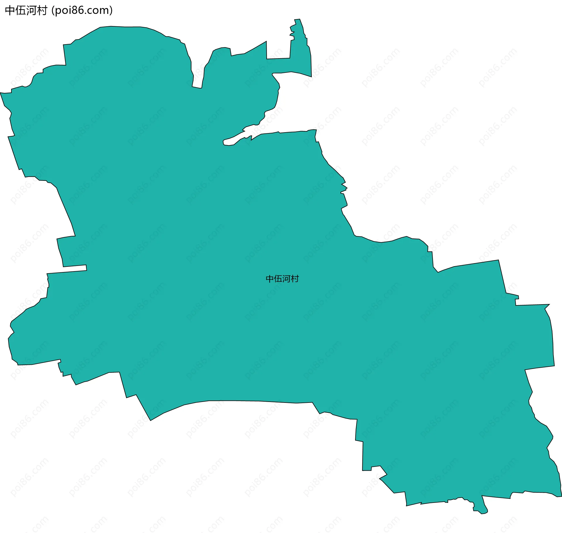 中伍河村边界地图