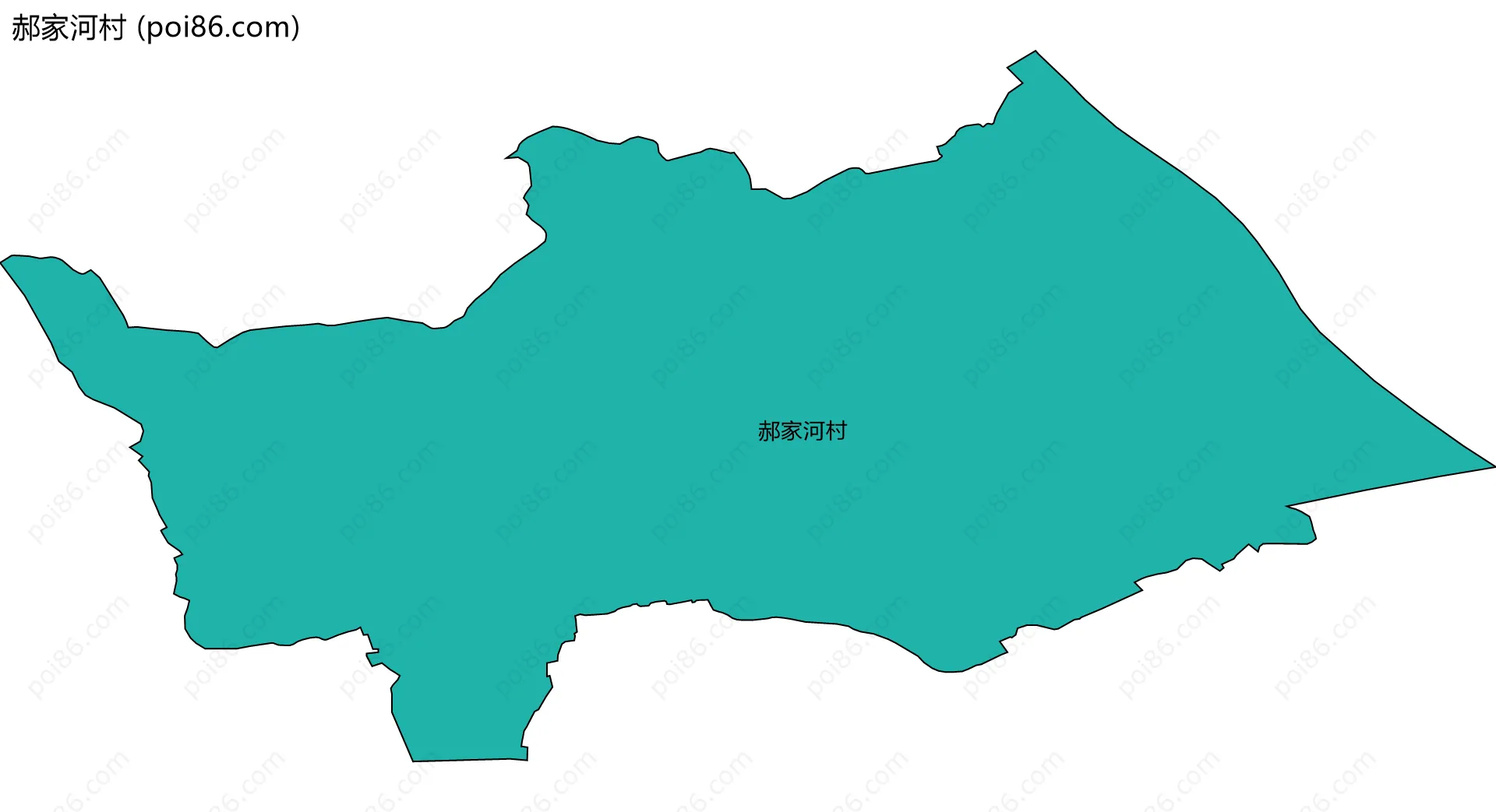 郝家河村边界地图