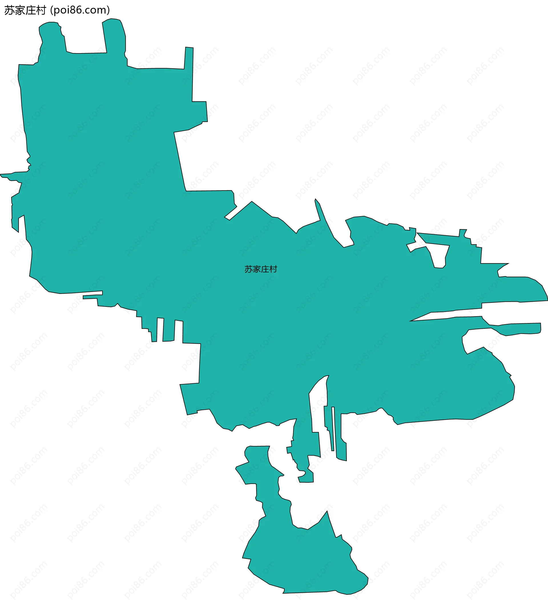 苏家庄村边界地图