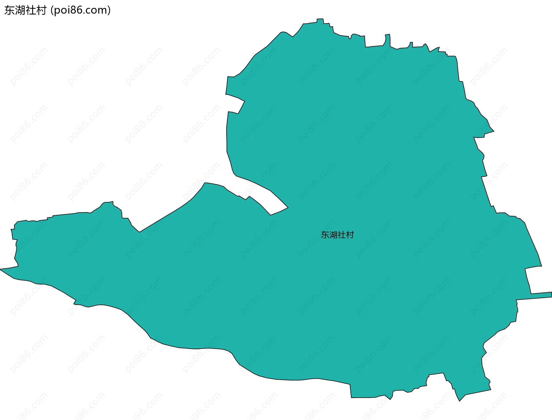 东湖社村边界地图