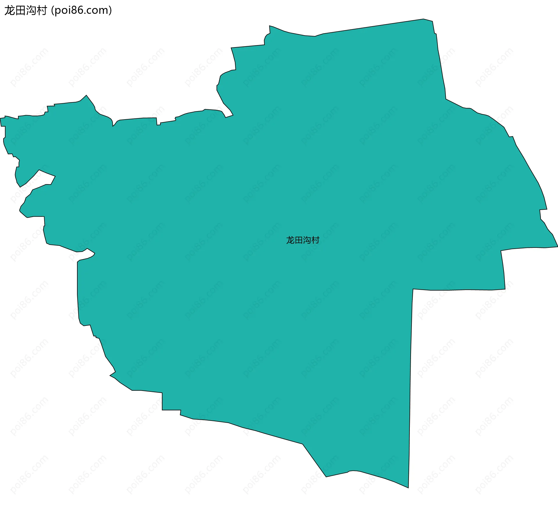 龙田沟村边界地图