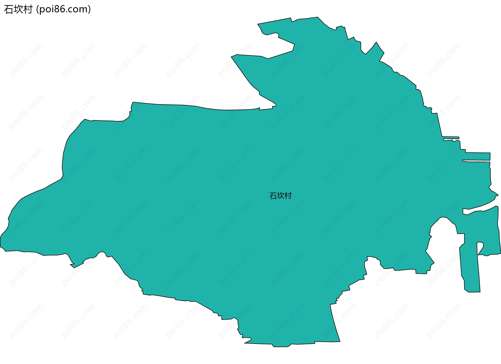 石坎村边界地图