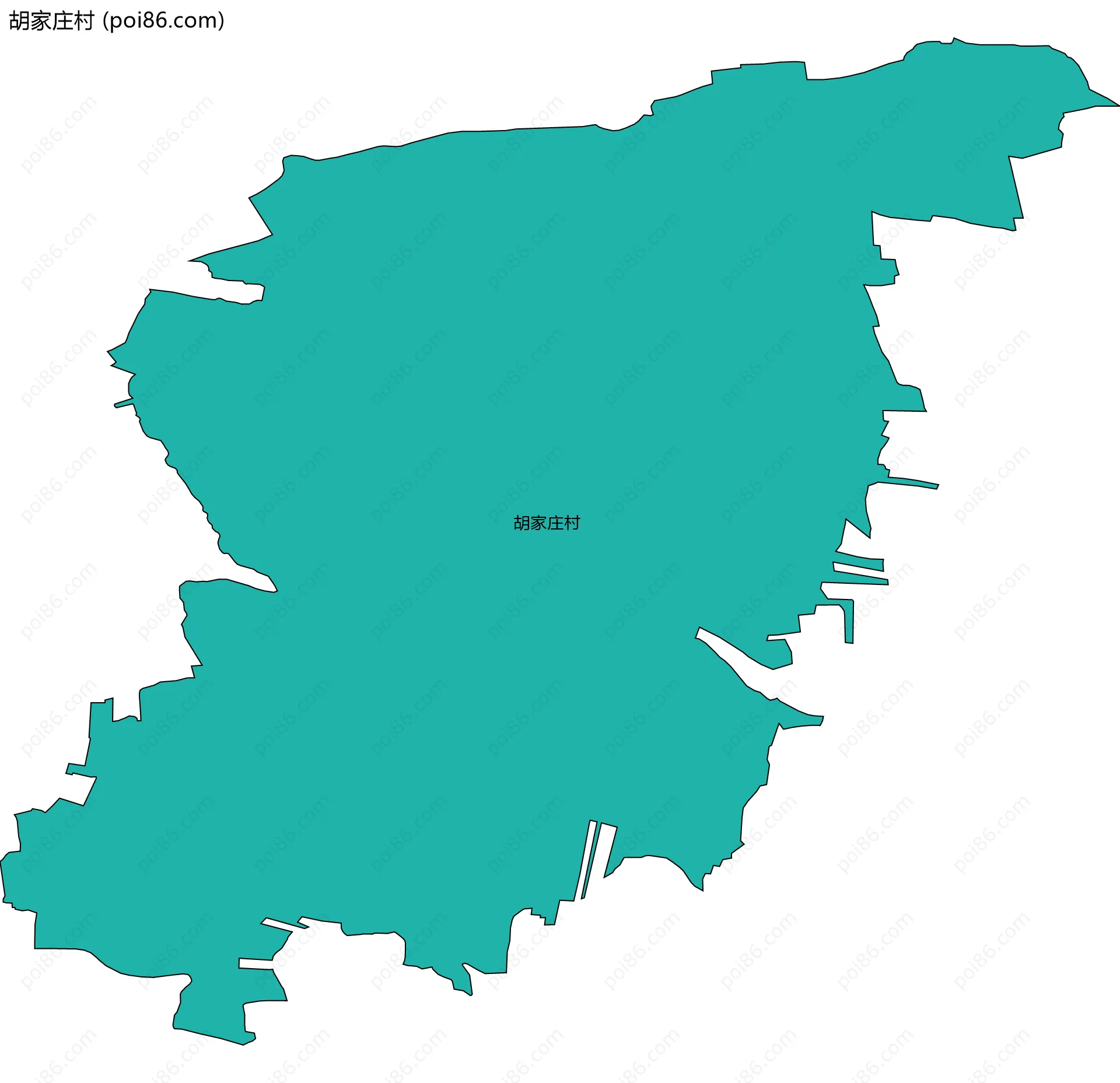 胡家庄村边界地图