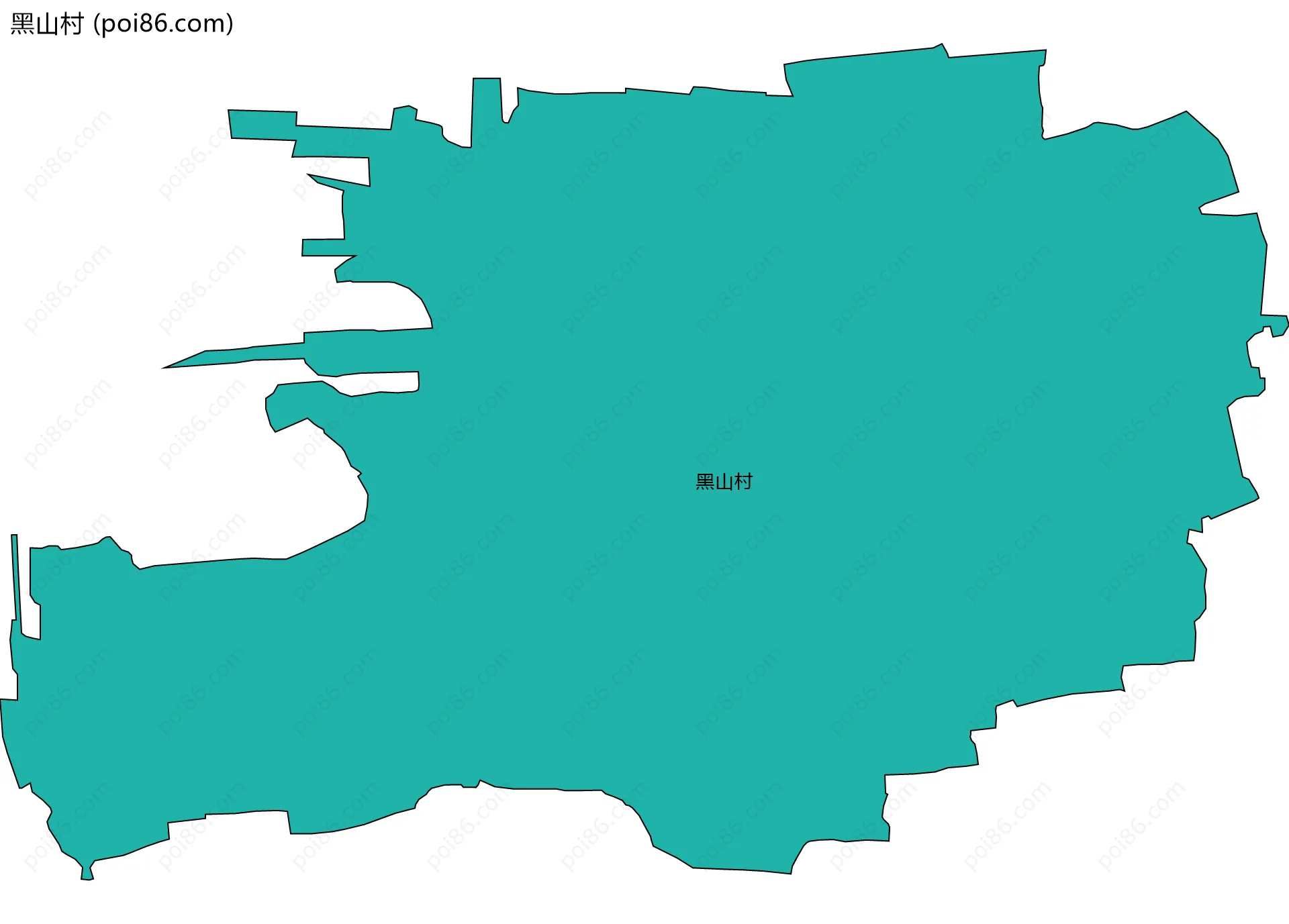 黑山村边界地图