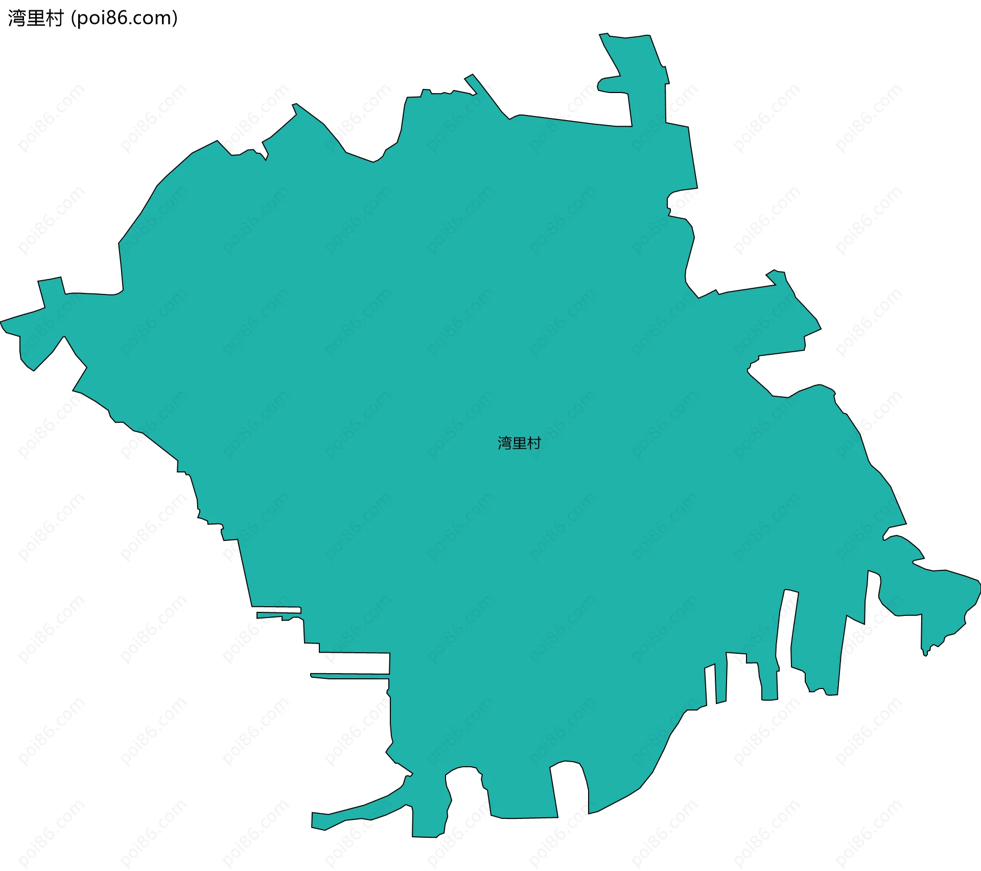湾里村边界地图