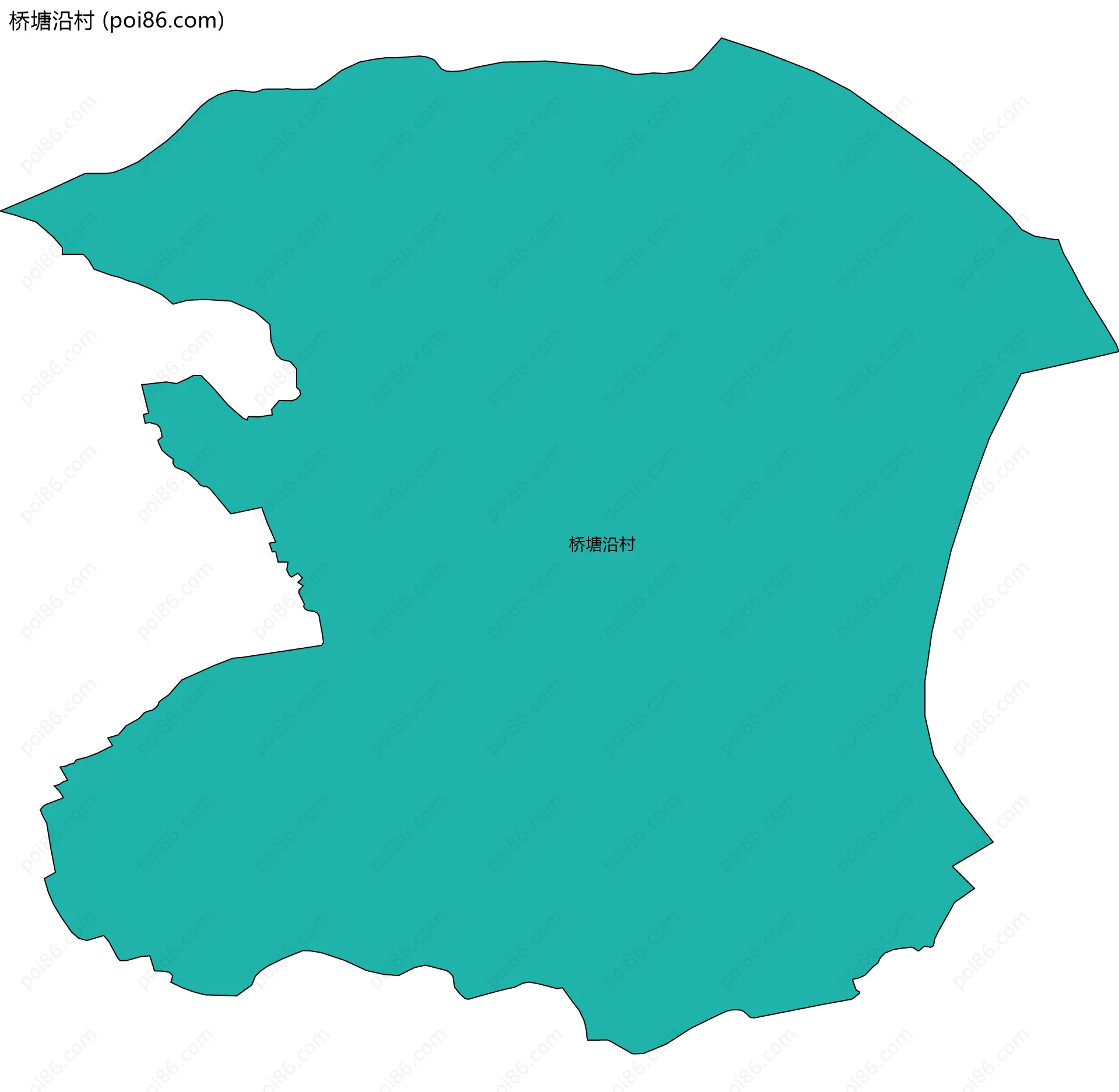 桥塘沿村边界地图